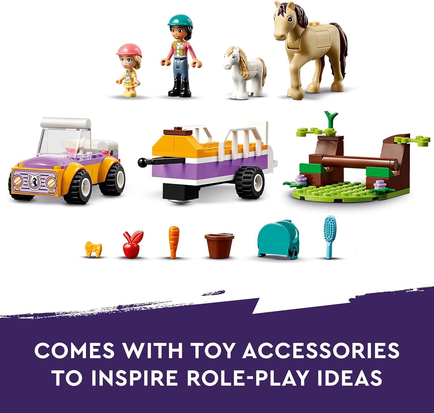 LEGO Friends Horse and Pony Trailer Set - Building Toy with Mini Dolls & Animals for Ages 4+ 6