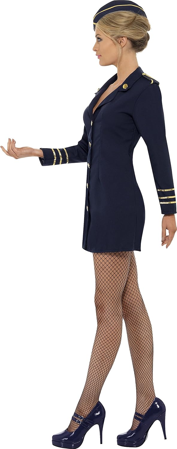 Smiffys Flight Attendant Costume - Size 16-18 (44-46) (28879S)