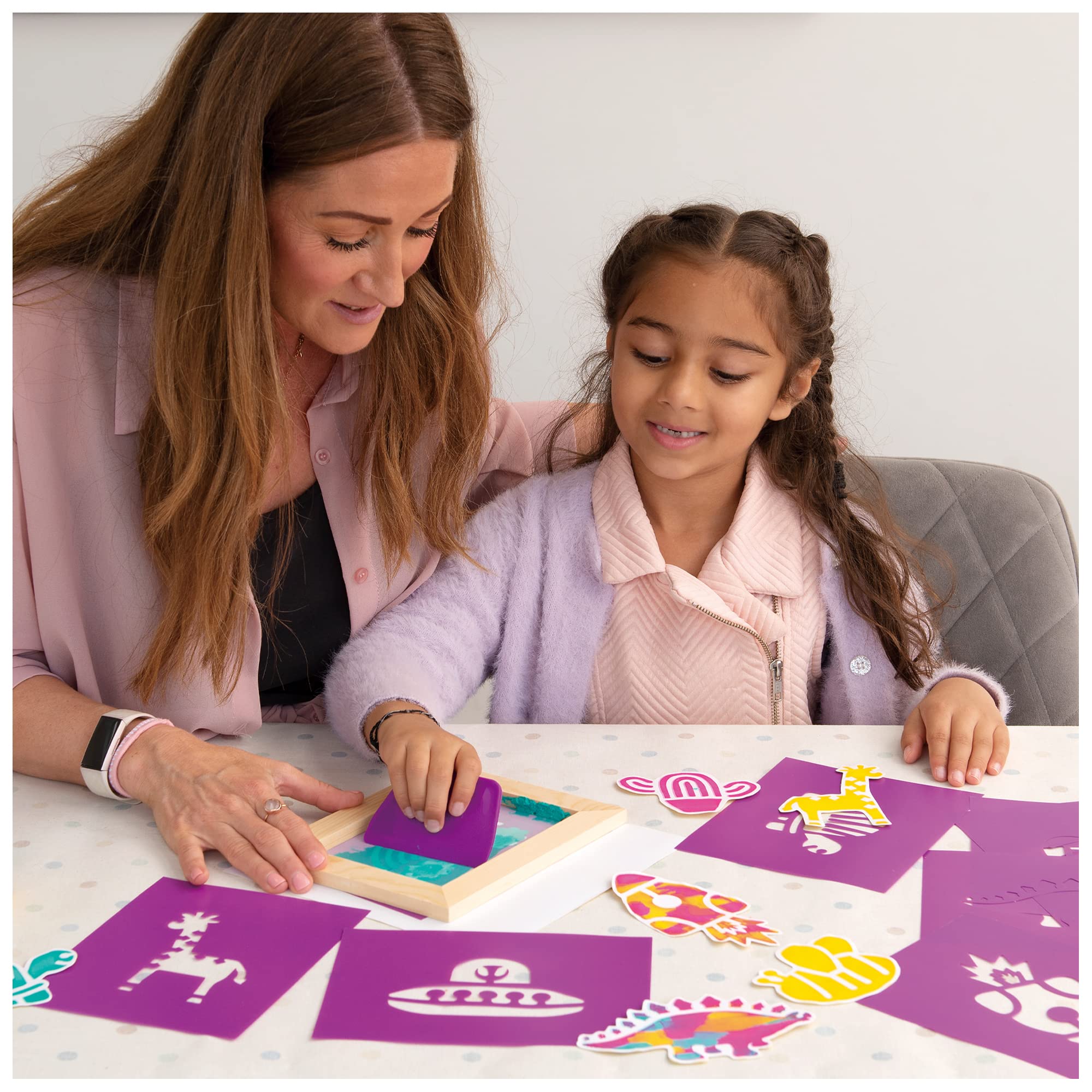 Galt Screen Print Stickers Craft Kit - Animal Theme Arts & Crafts for Kids Ages 6+ 10