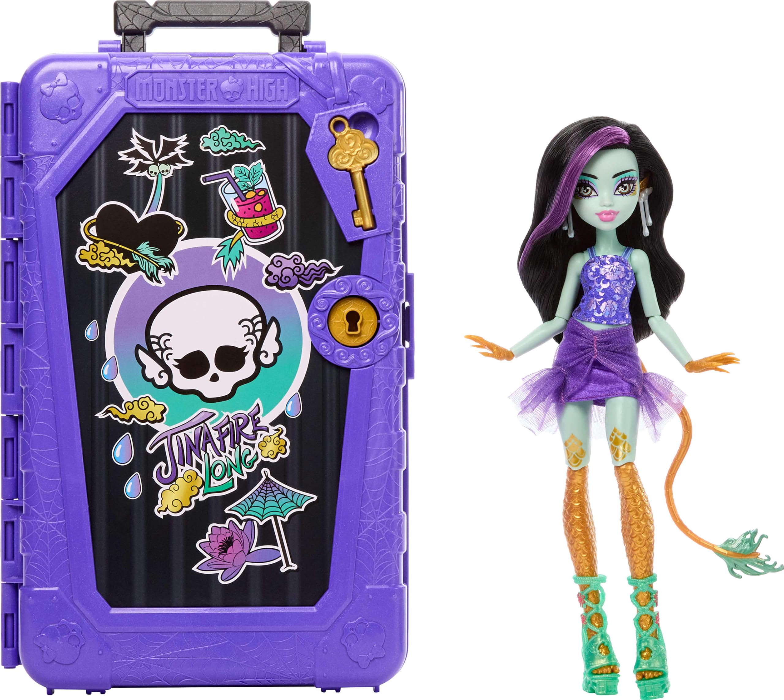 Monster High Skulltimate Secrets Jinafire Long Doll & Accessories Playset - 19+ Surprises, Ages 4+