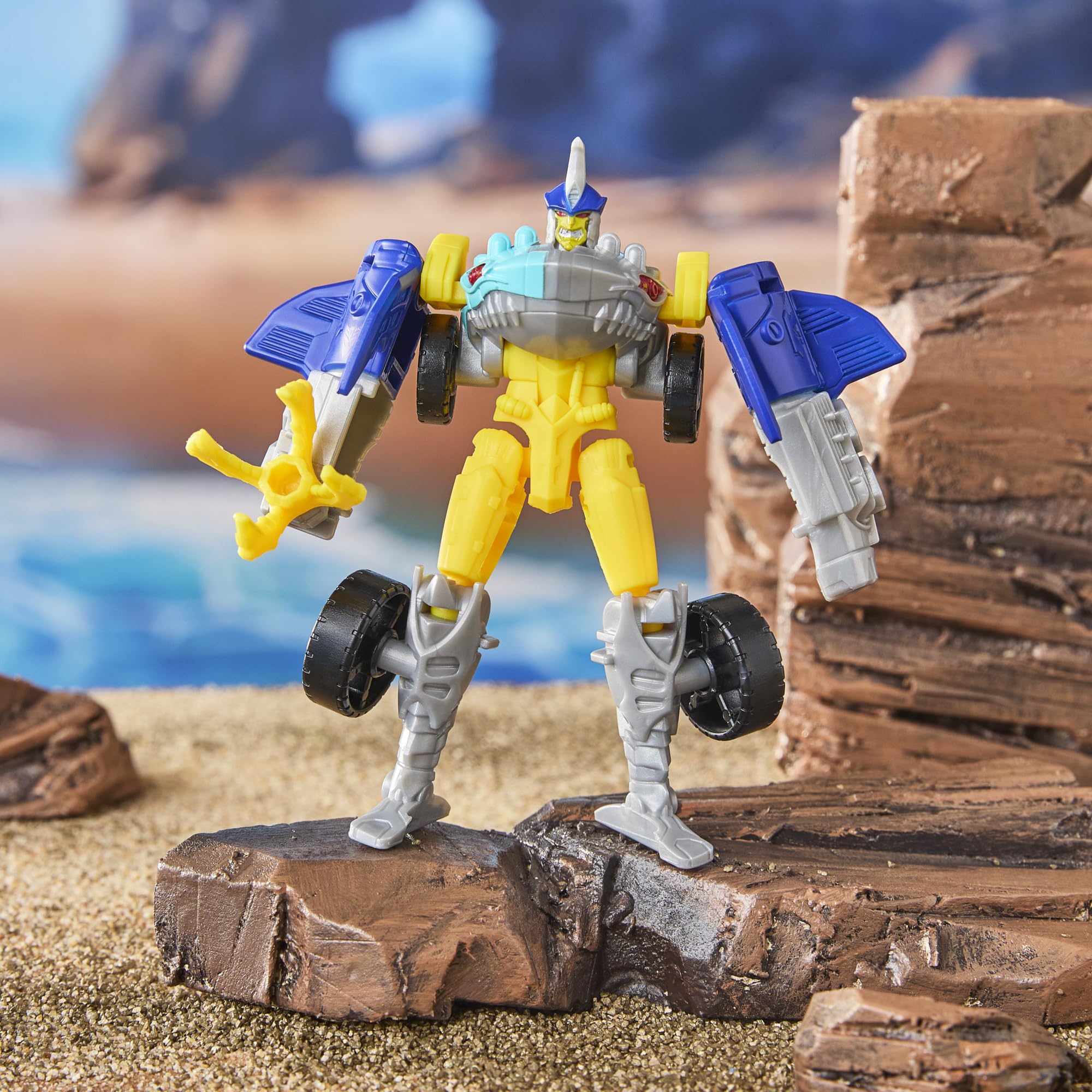 Transformers CYBERWORLD Sky-Byte Action Figure - 4-Step Conversion | 10 cm Robot Mode 8