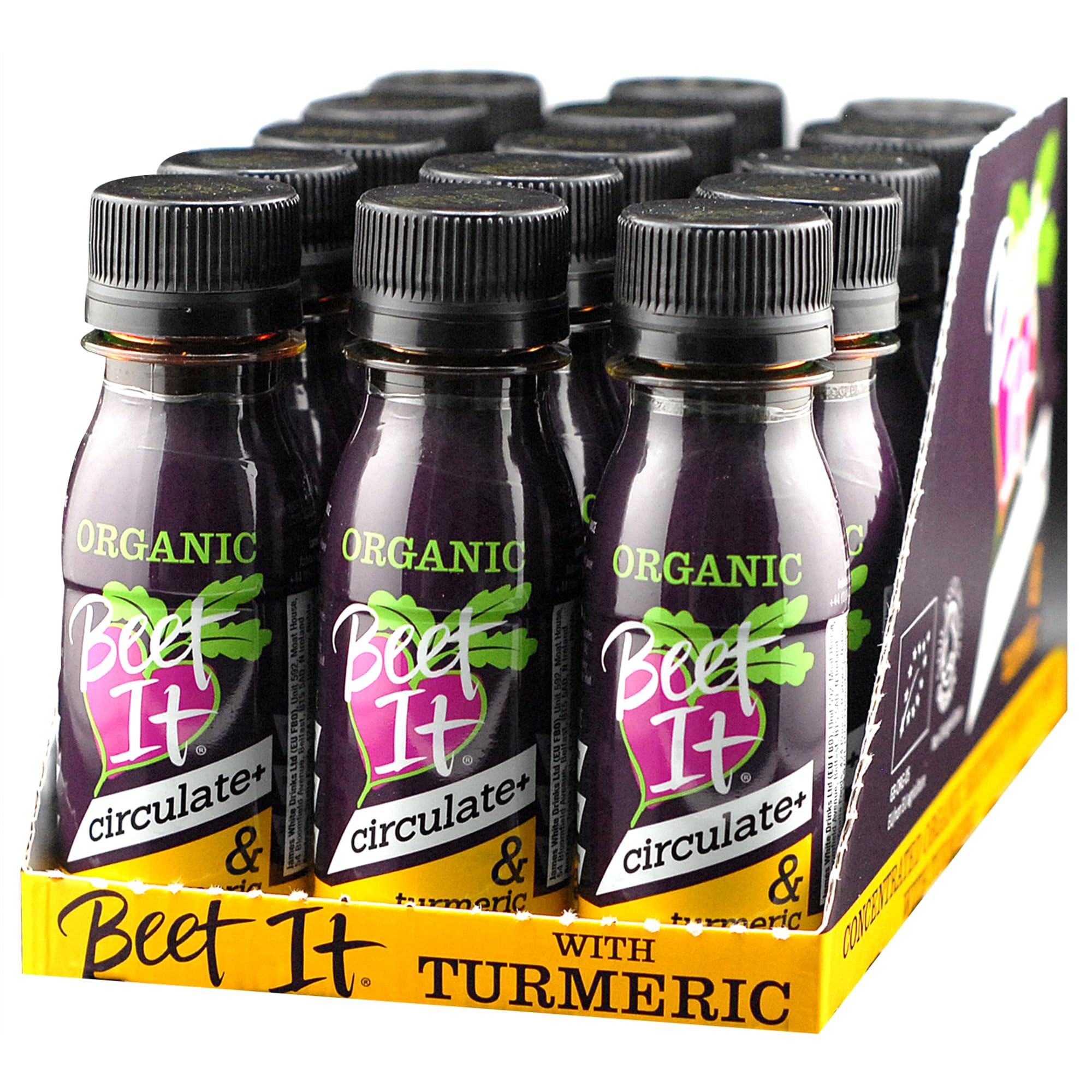 Beet It Organic Turmeric Circulate+ Shot – 15 x 70ml, Natural Beetroot & Turmeric Juice