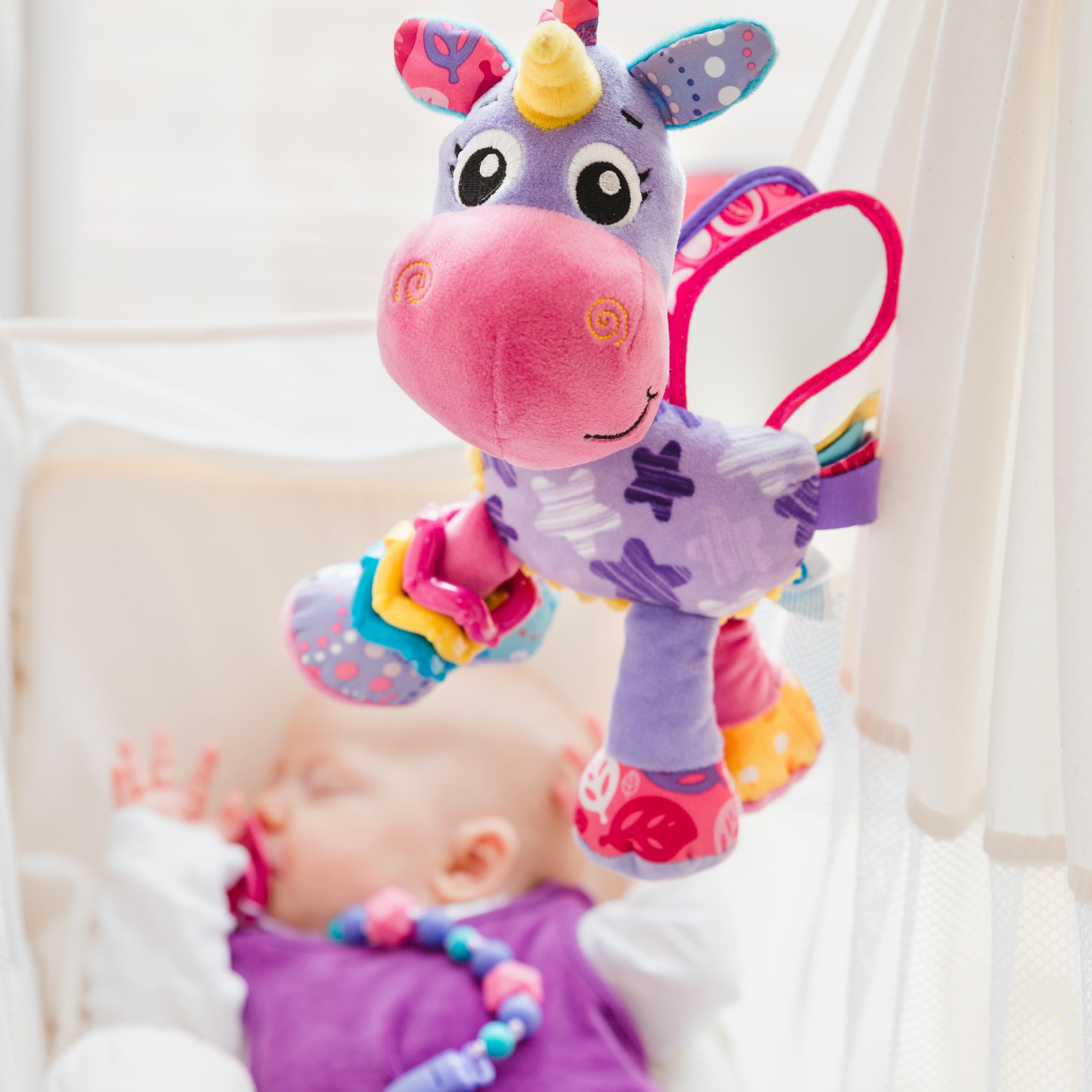 Playgro Stella Unicorn Activity Friend Pram Toy | 0+ Months | Pink/Purple 8