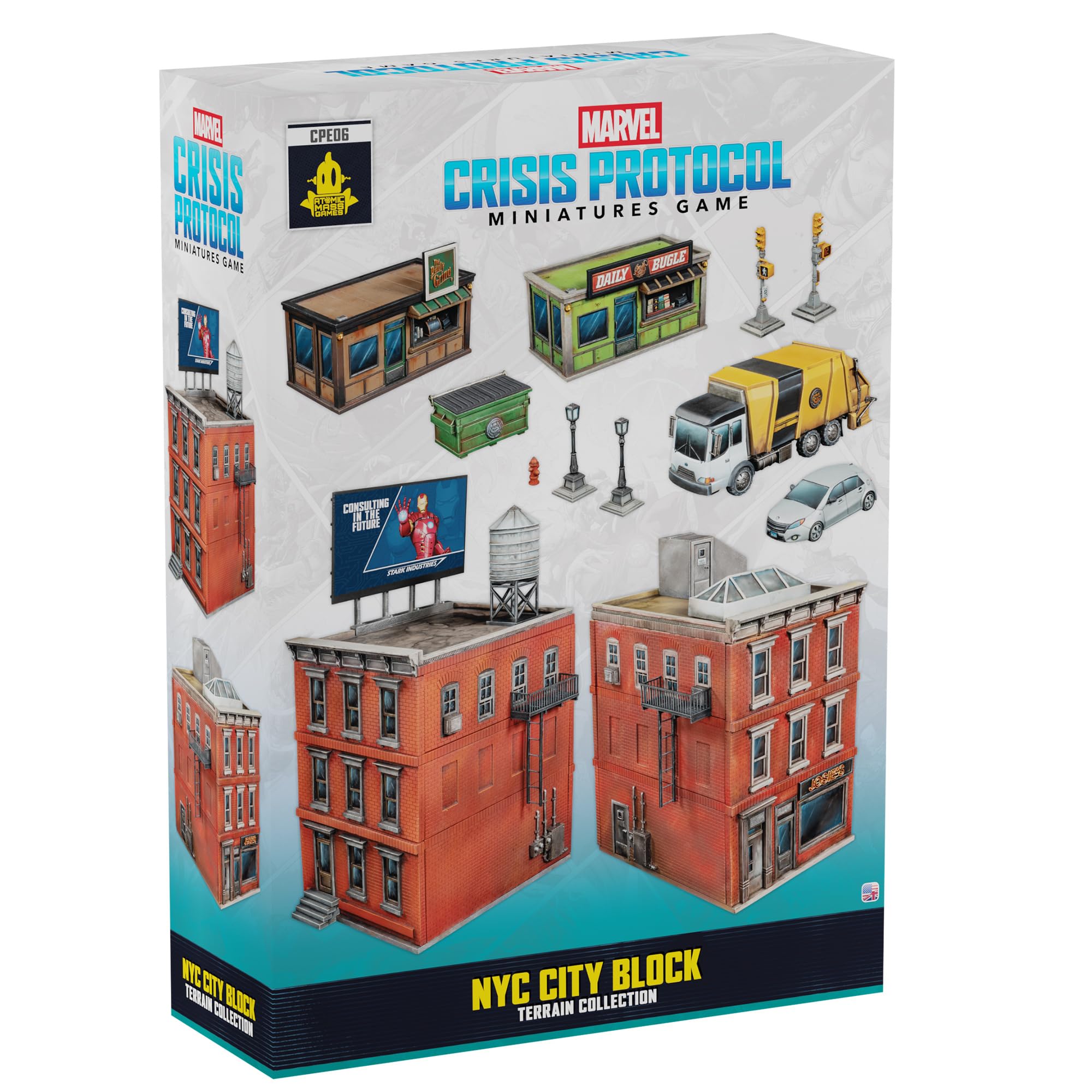 Asmodee Marvel: Crisis Protocol - NYC City Block Terrain Collection | Plastic, Cardboard | 2 Players 1
