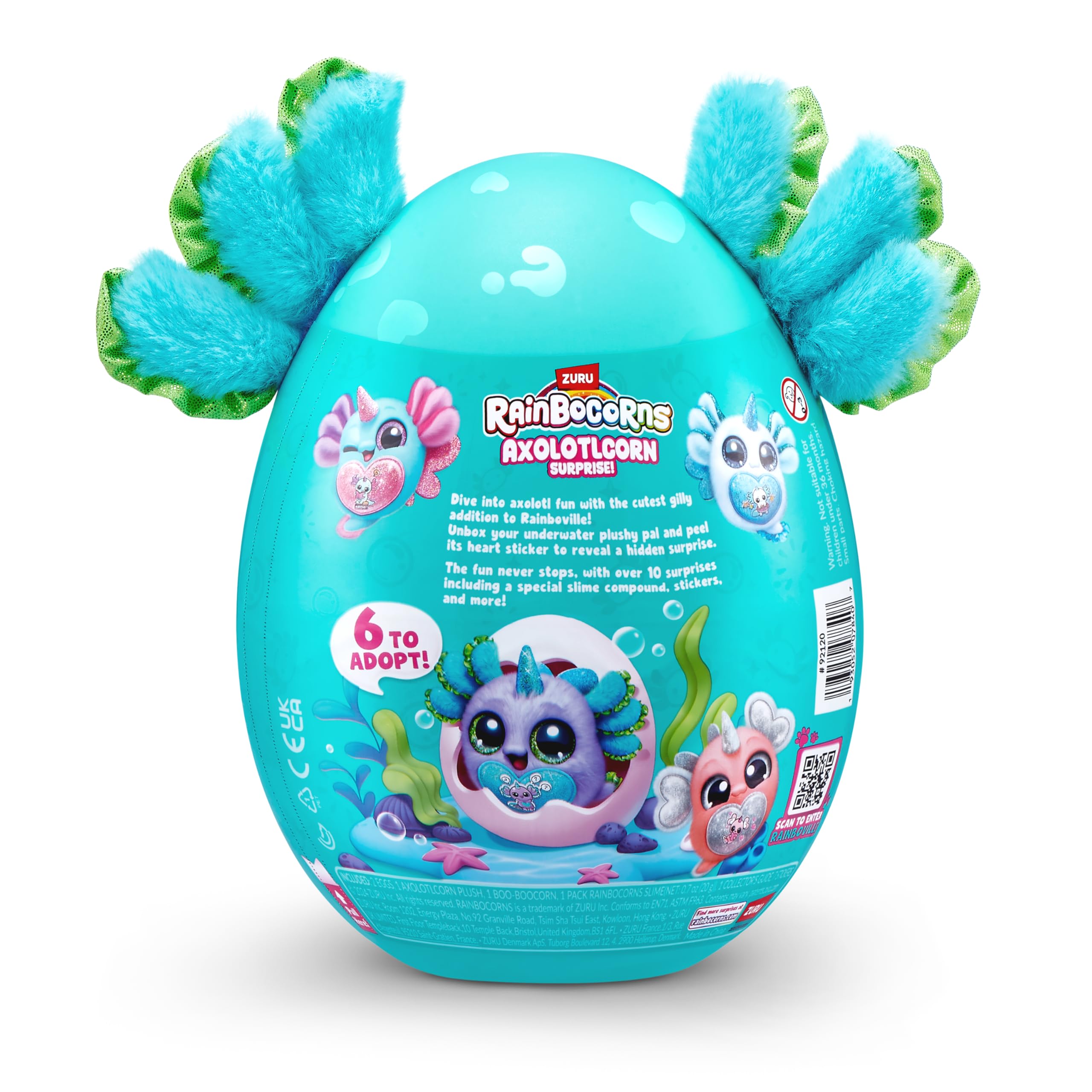 Rainbocorns Axolotlcorn Surprise by ZURU - Collectible Plush Toy for Girls 3+