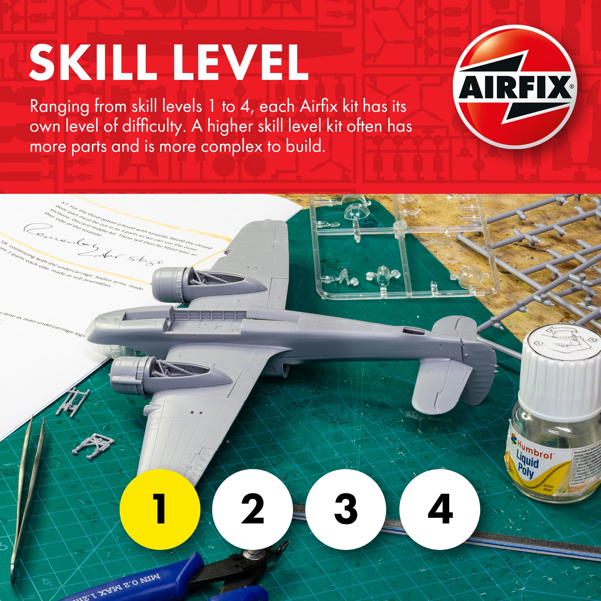 Airfix Mitsubishi A6M2b Zero 1:72 Scale Model Kit - 47 Piece Building Set for Beginners 4