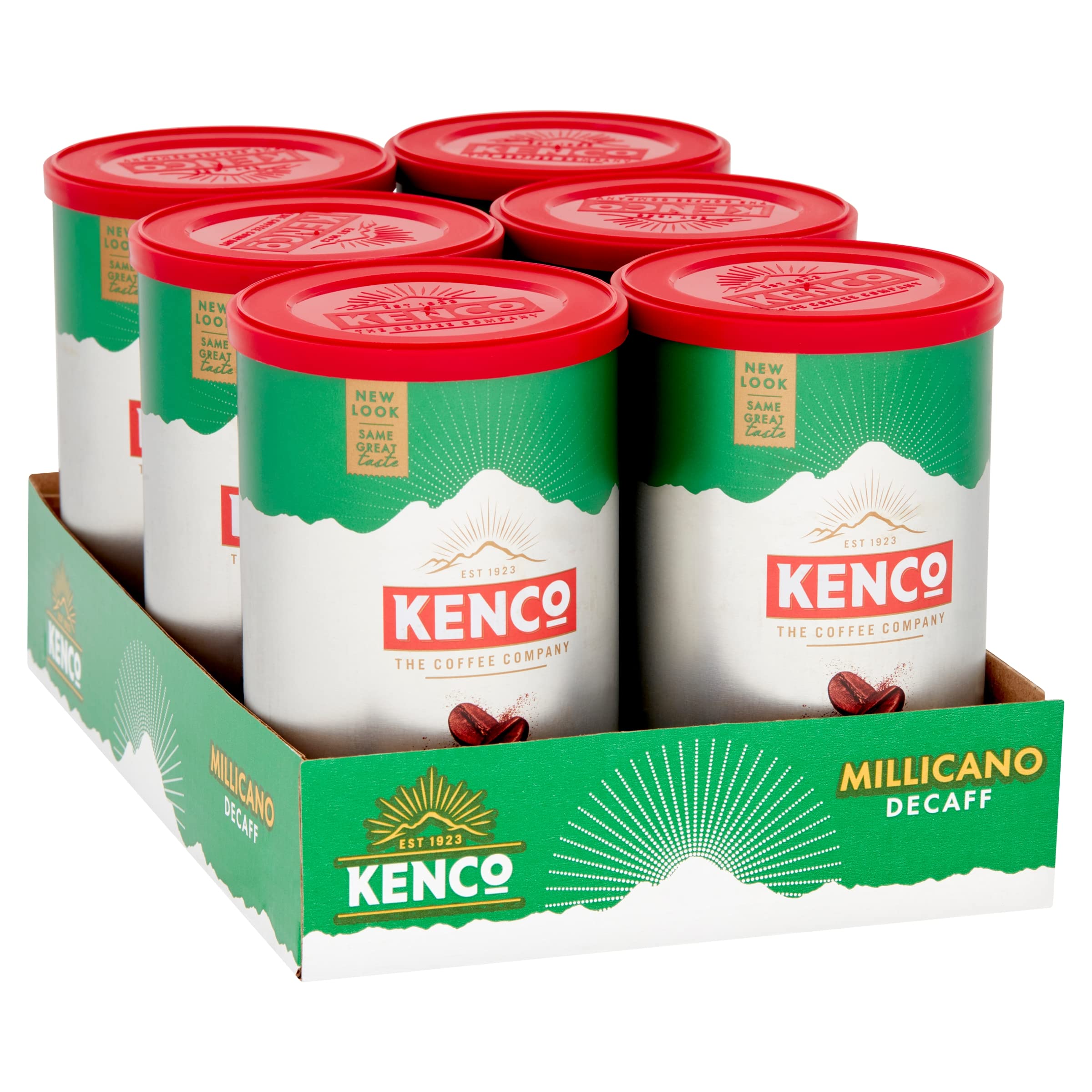 Kenco Millicano Decaf Instant Coffee 100g (Pack of 6 Tins, Total 600g)
