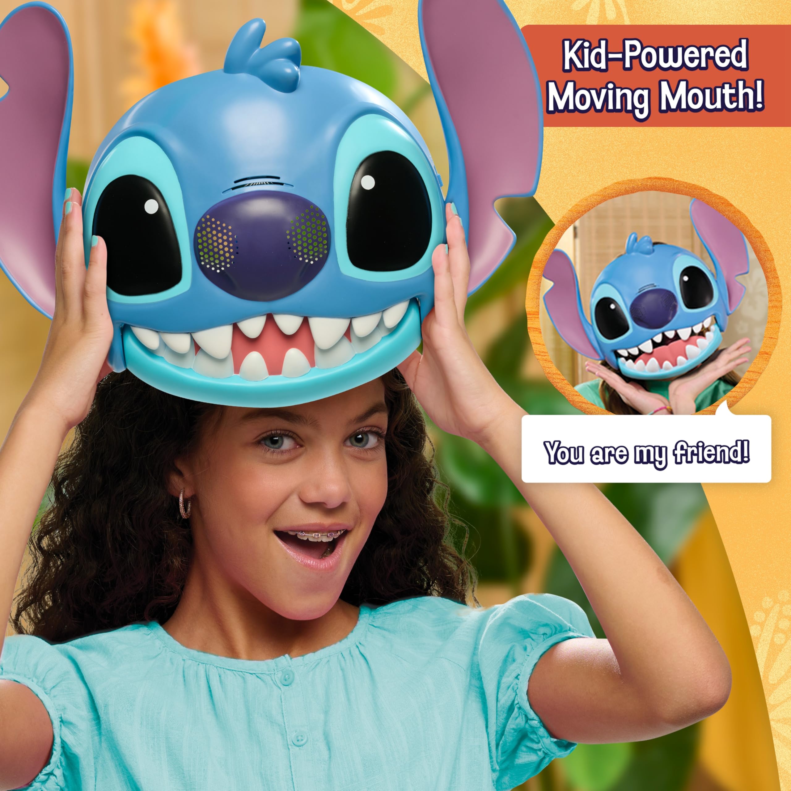 Just Play Disney Stitch Talking Mask - 25+ Sounds & Phrases, Adjustable Fit, Ages 3+ 3