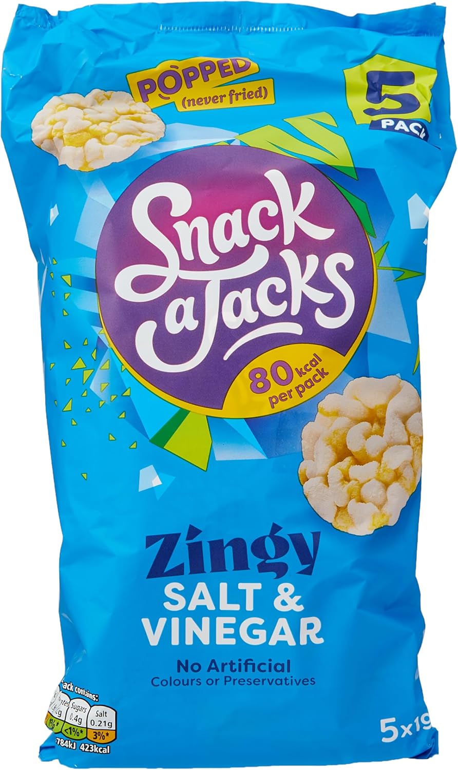 Snack a Jacks Salt & Vinegar 5 x 19g Rice & Corn Cakes