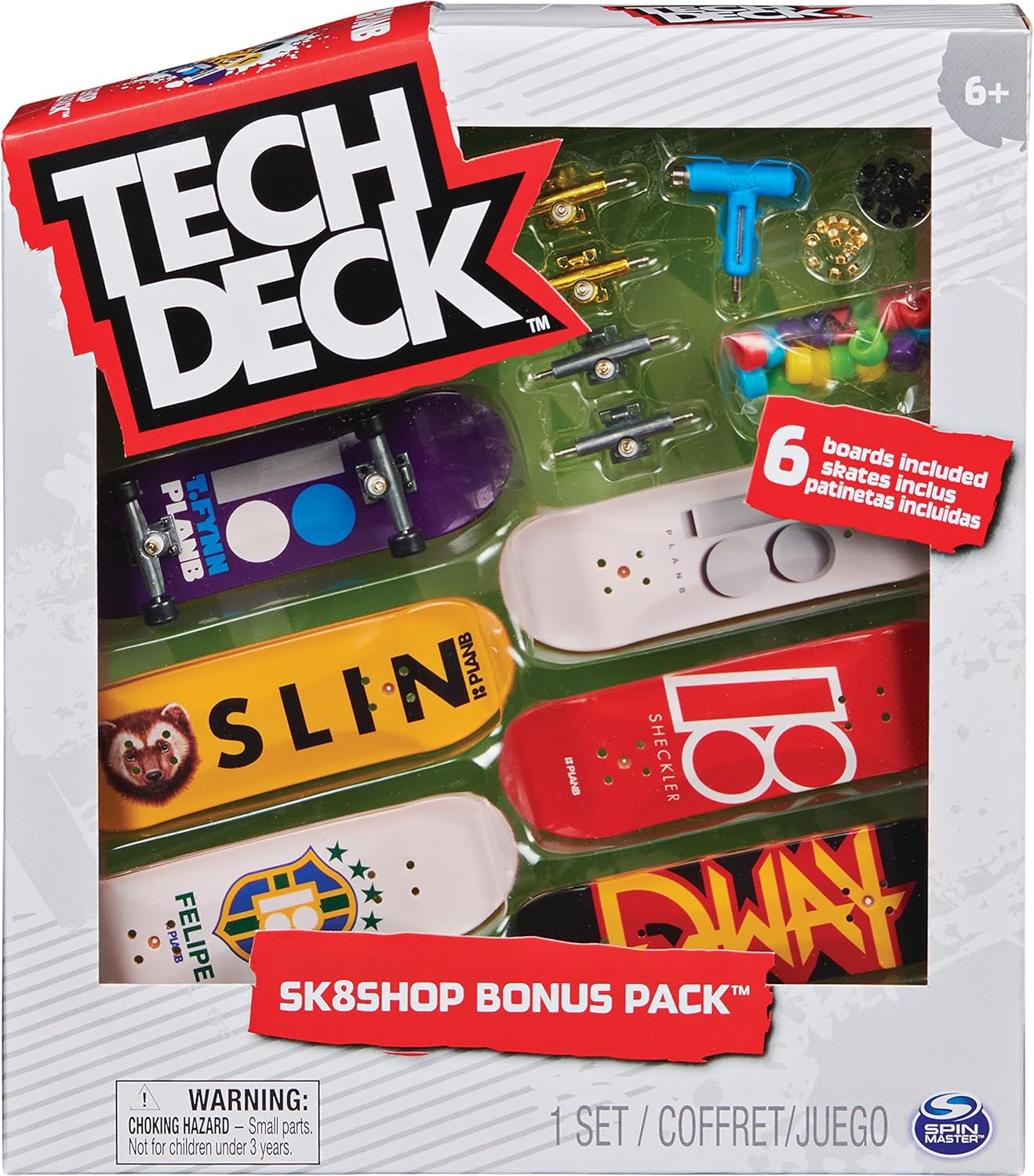 Tech Deck Sk8shop Bonus Pack - Build 6 Custom Fingerboards, Ages 6+ 4