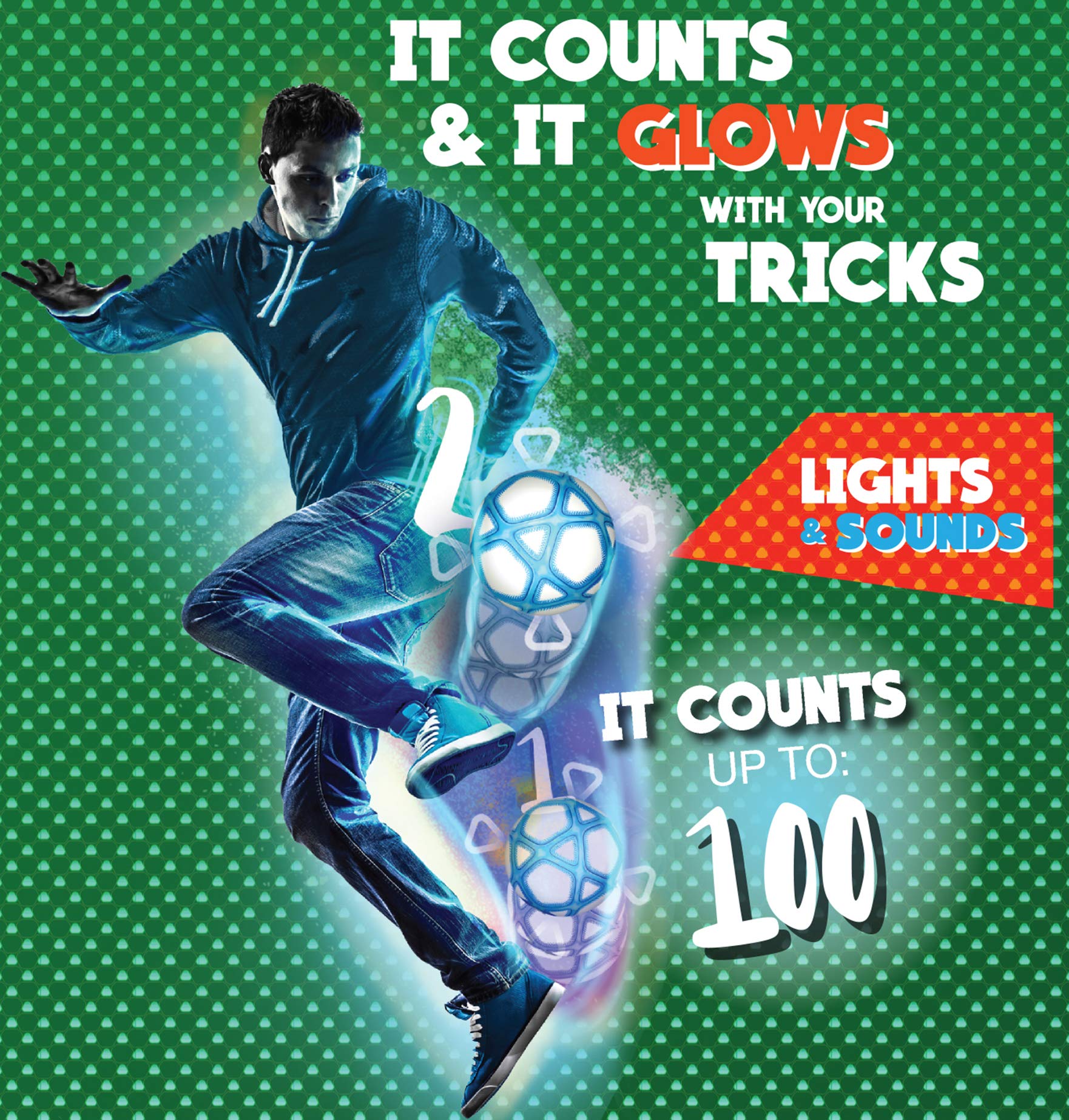 Smart Ball SBCB1B - Kick Up Counting Football with Lights & Sounds for Ages 6+ 7