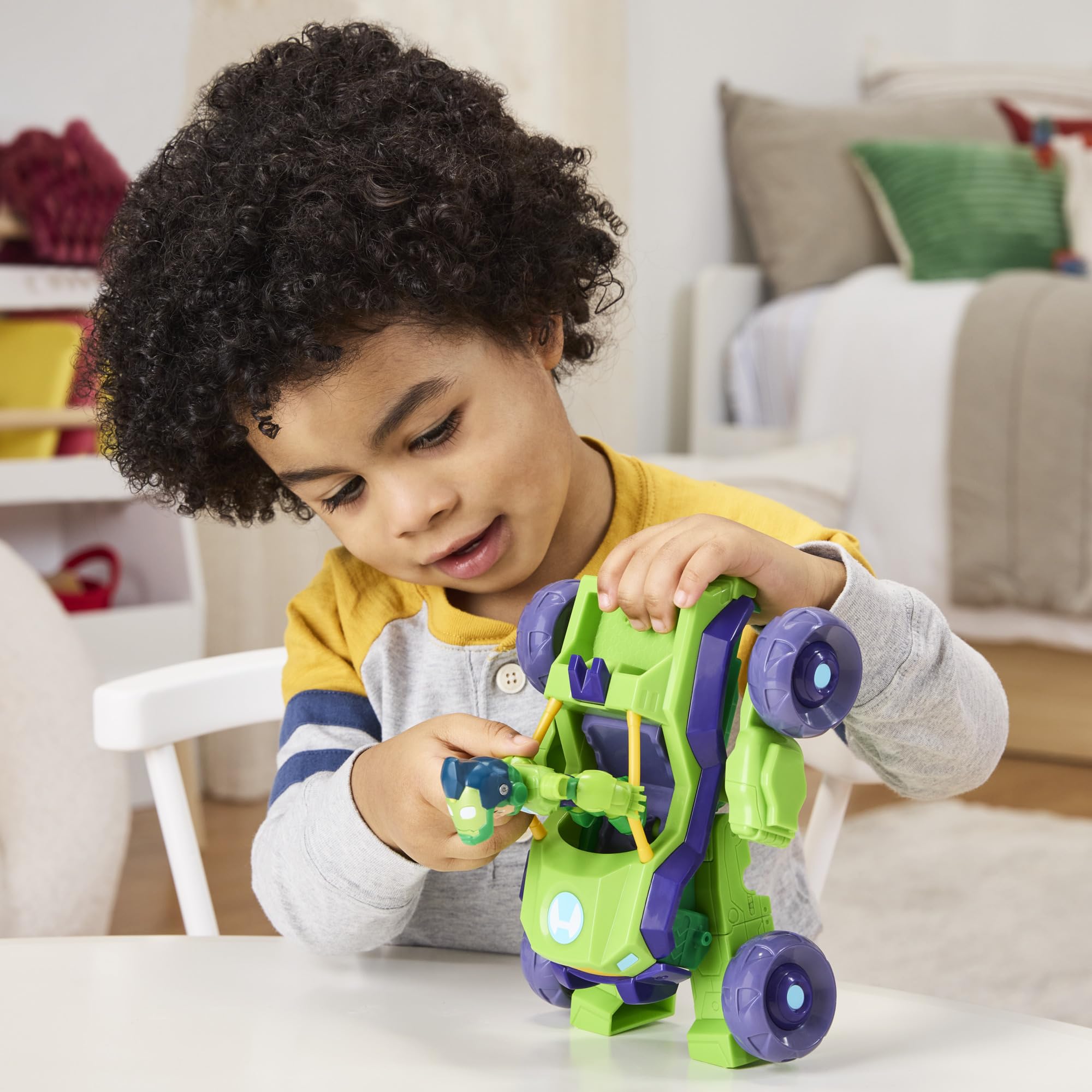 Marvel Iron Hulk 2-in-1 Mech Suit & Vehicle Toy - Ages 3+ 8