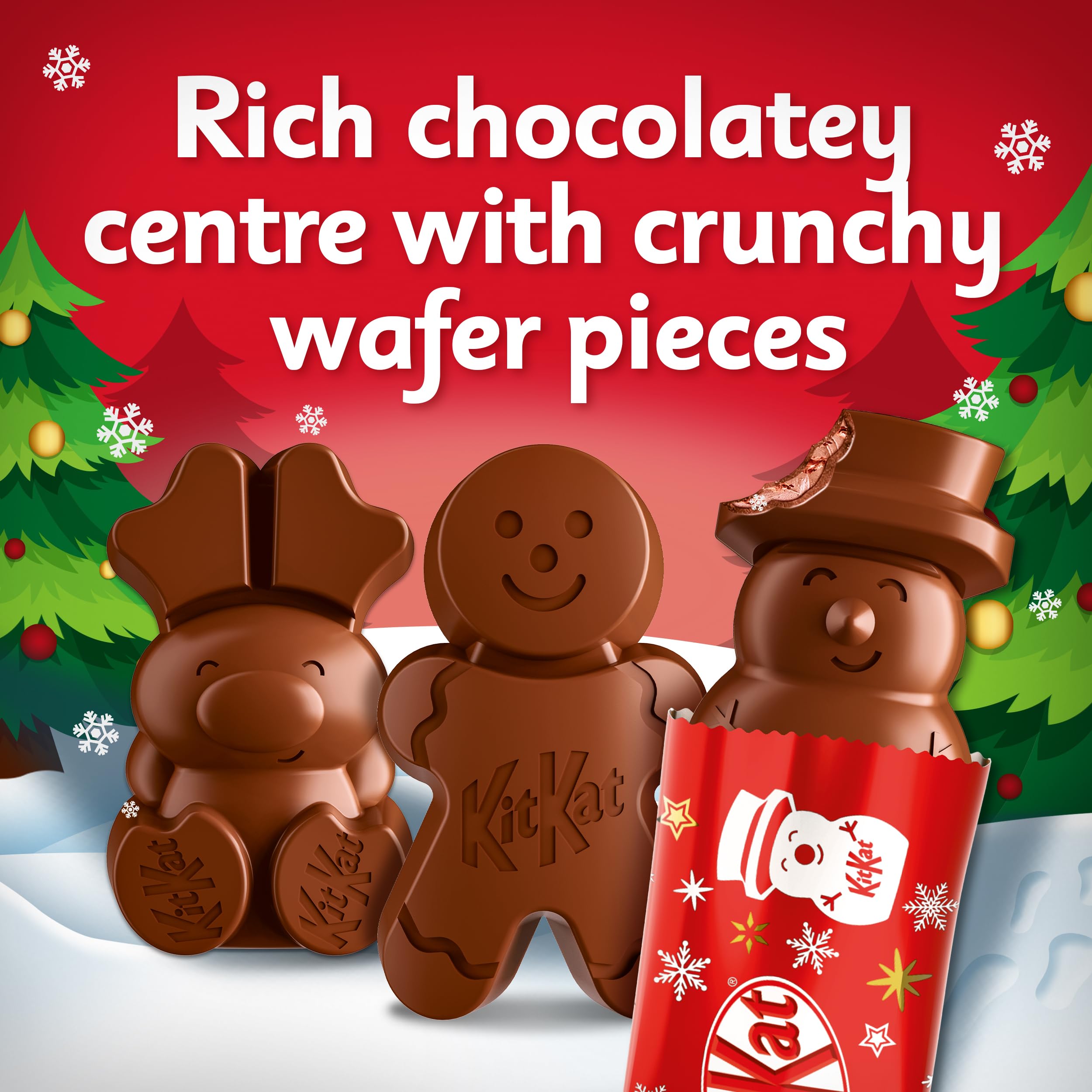 KitKat Christmas Friends 100 Stück verschiedene glutenfreie Milchschokoladenfiguren 6