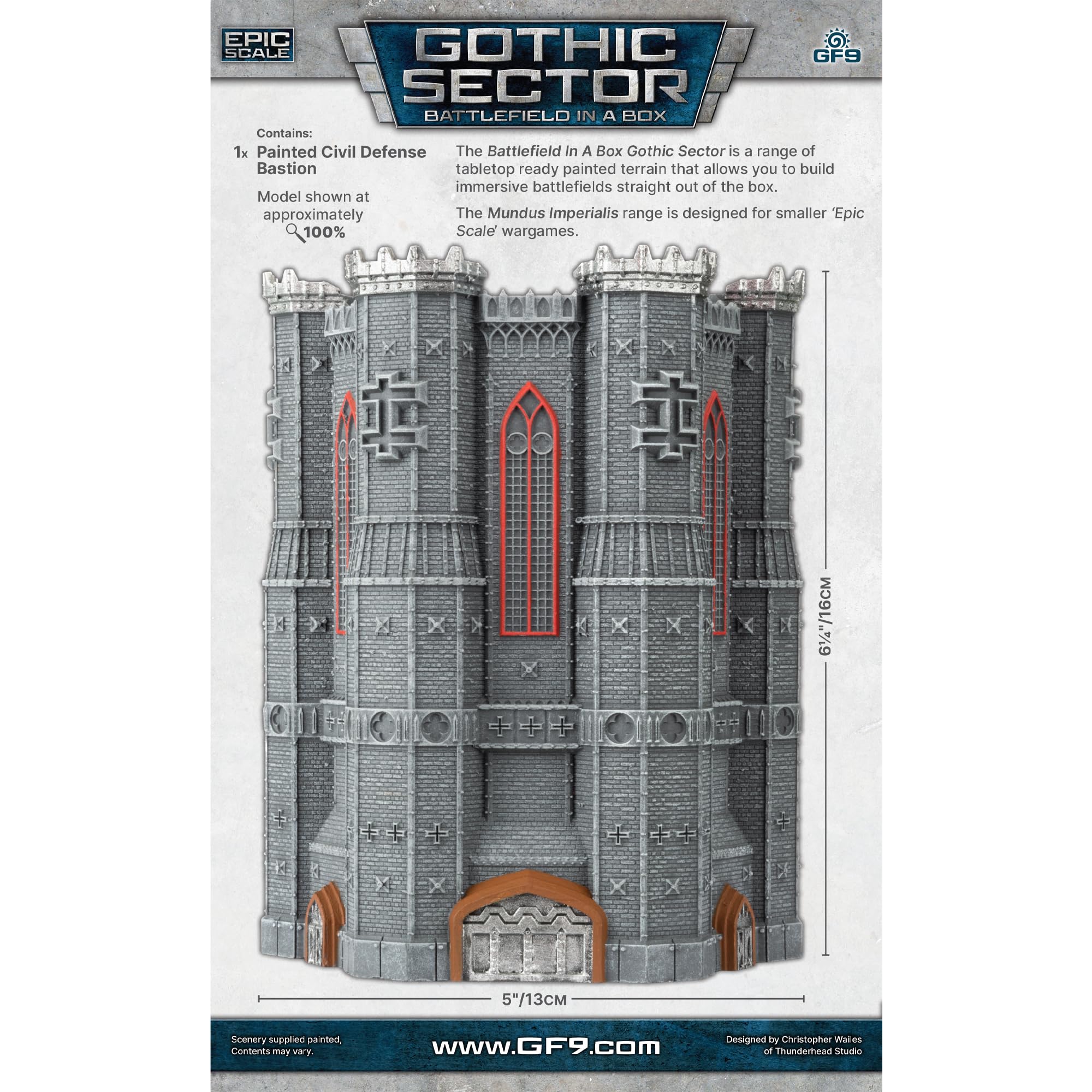 Gale Force Nine Mundus Imperialis Civil Defense Bastion Terrain (6mm / 1:285 Scale) 3