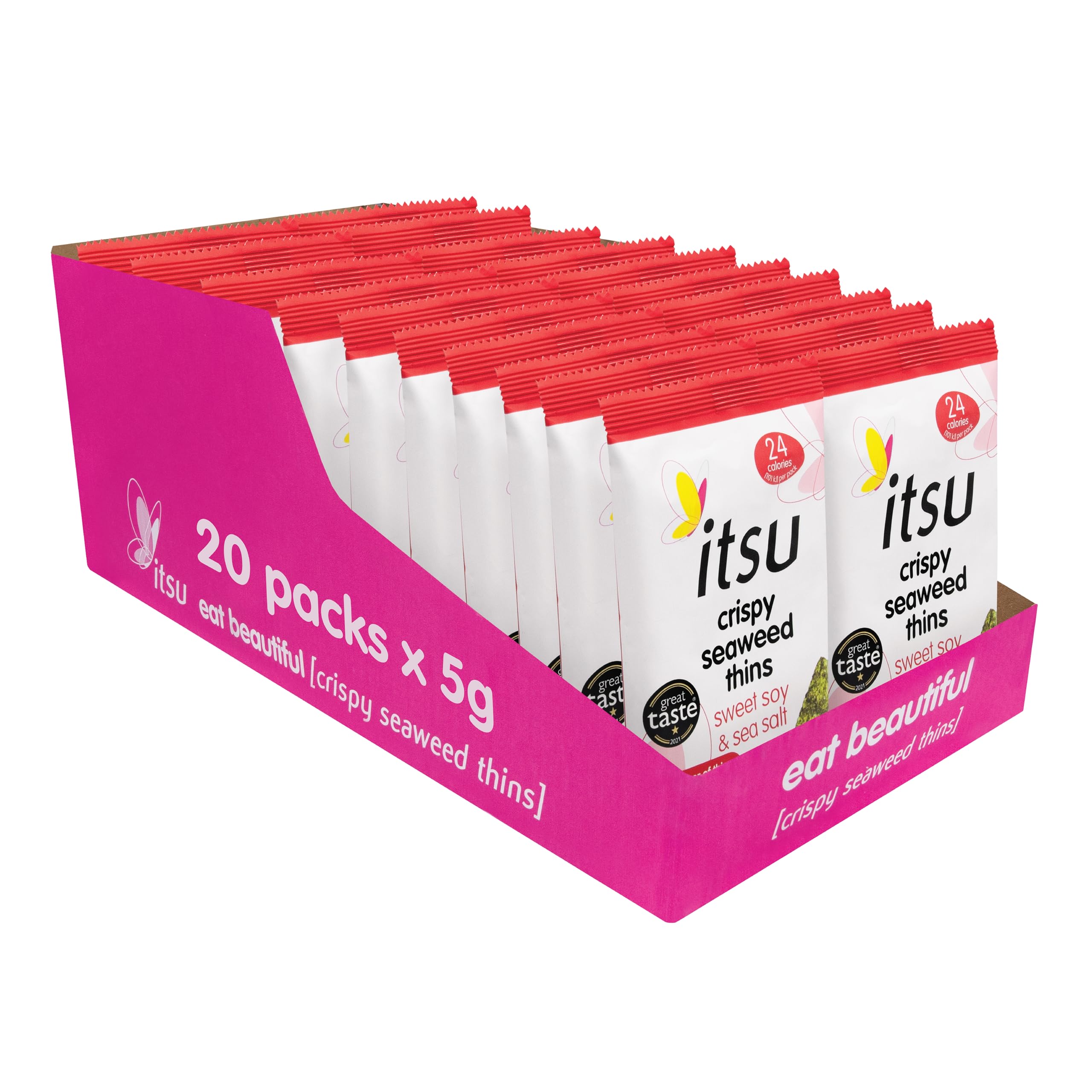 Itsu - Seaweed Thins Sweet Soy & Sea Salt 5g 20-Pack