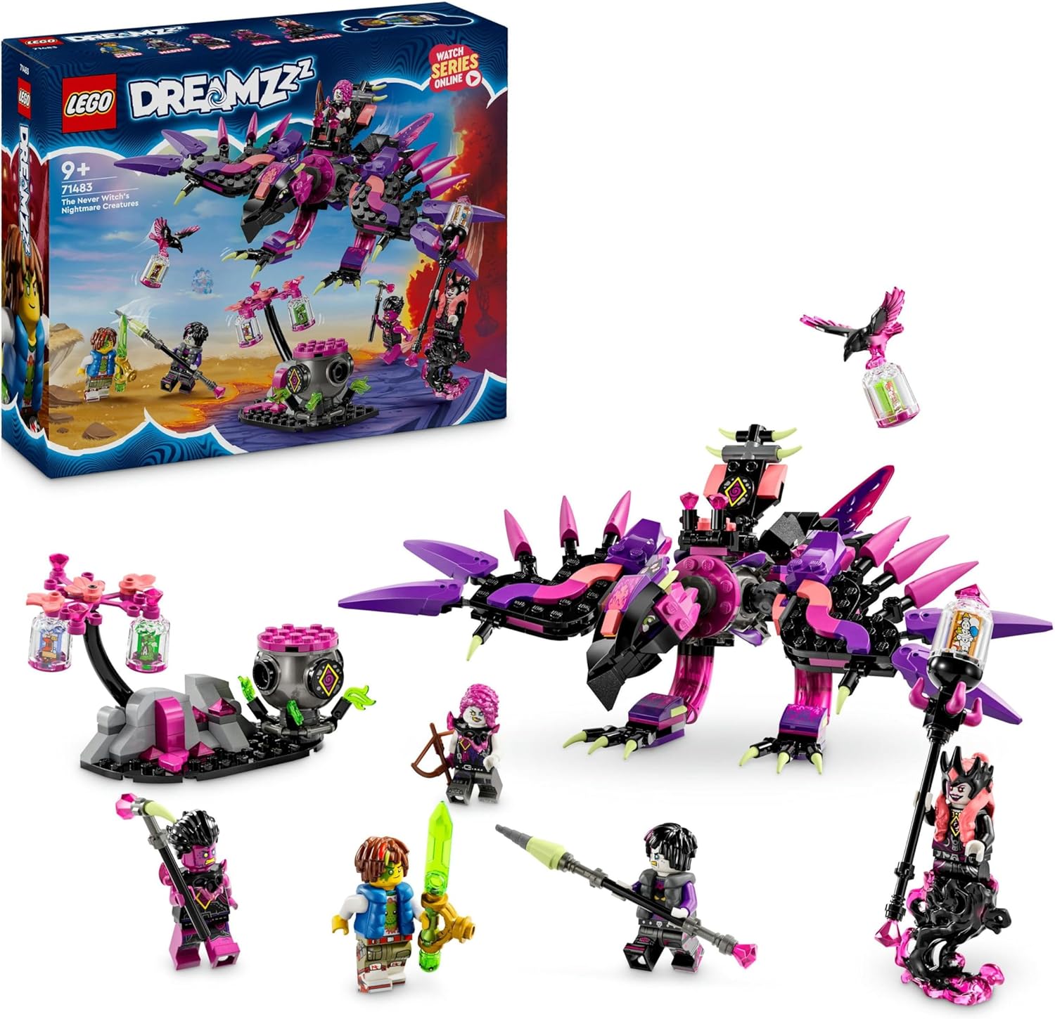 LEGO DREAMZzz The Never Witch’s Nightmare Creatures Set - Building Playset for Ages 9+