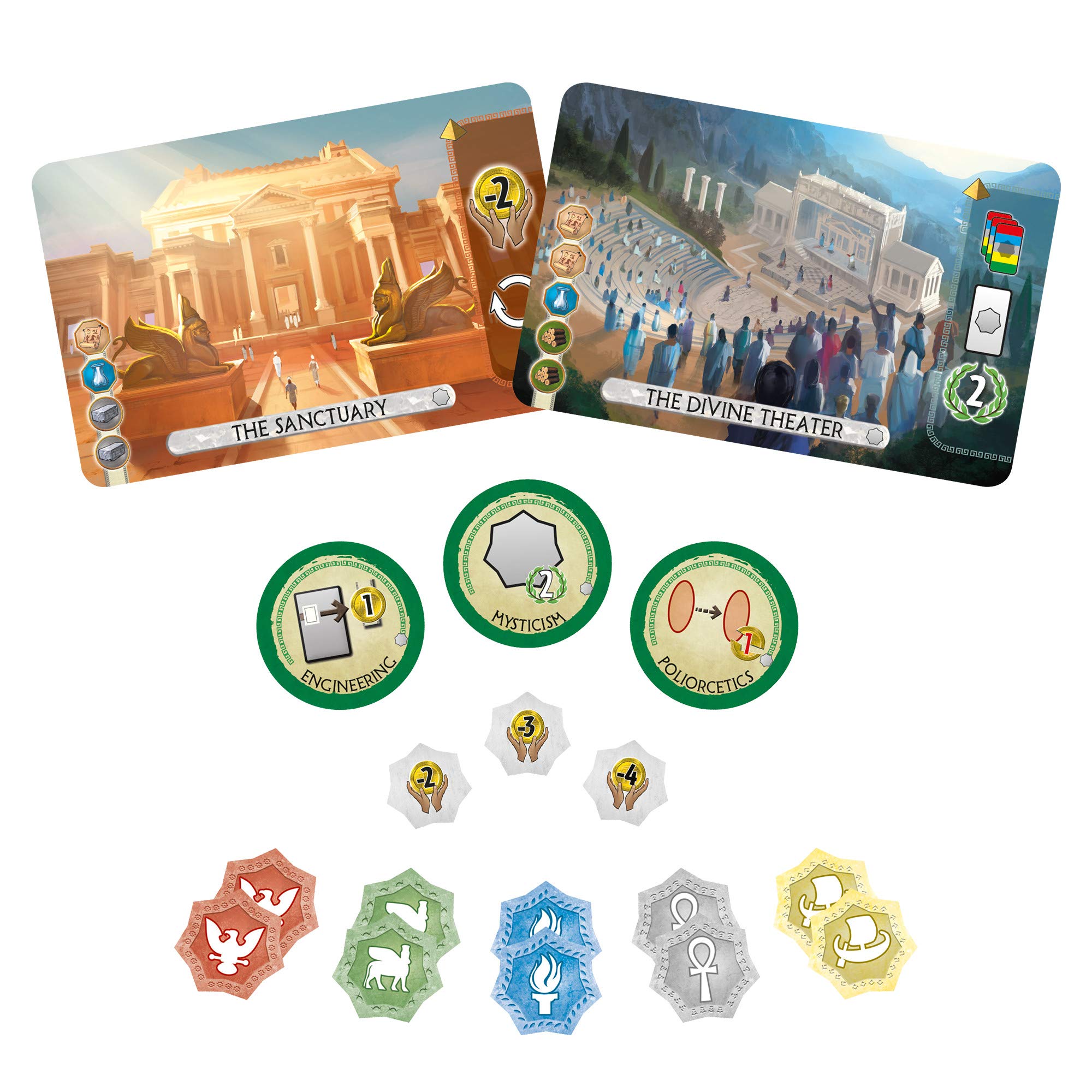 Repos Production 7 Wonders Duel Pantheon Expansion Board Game 5