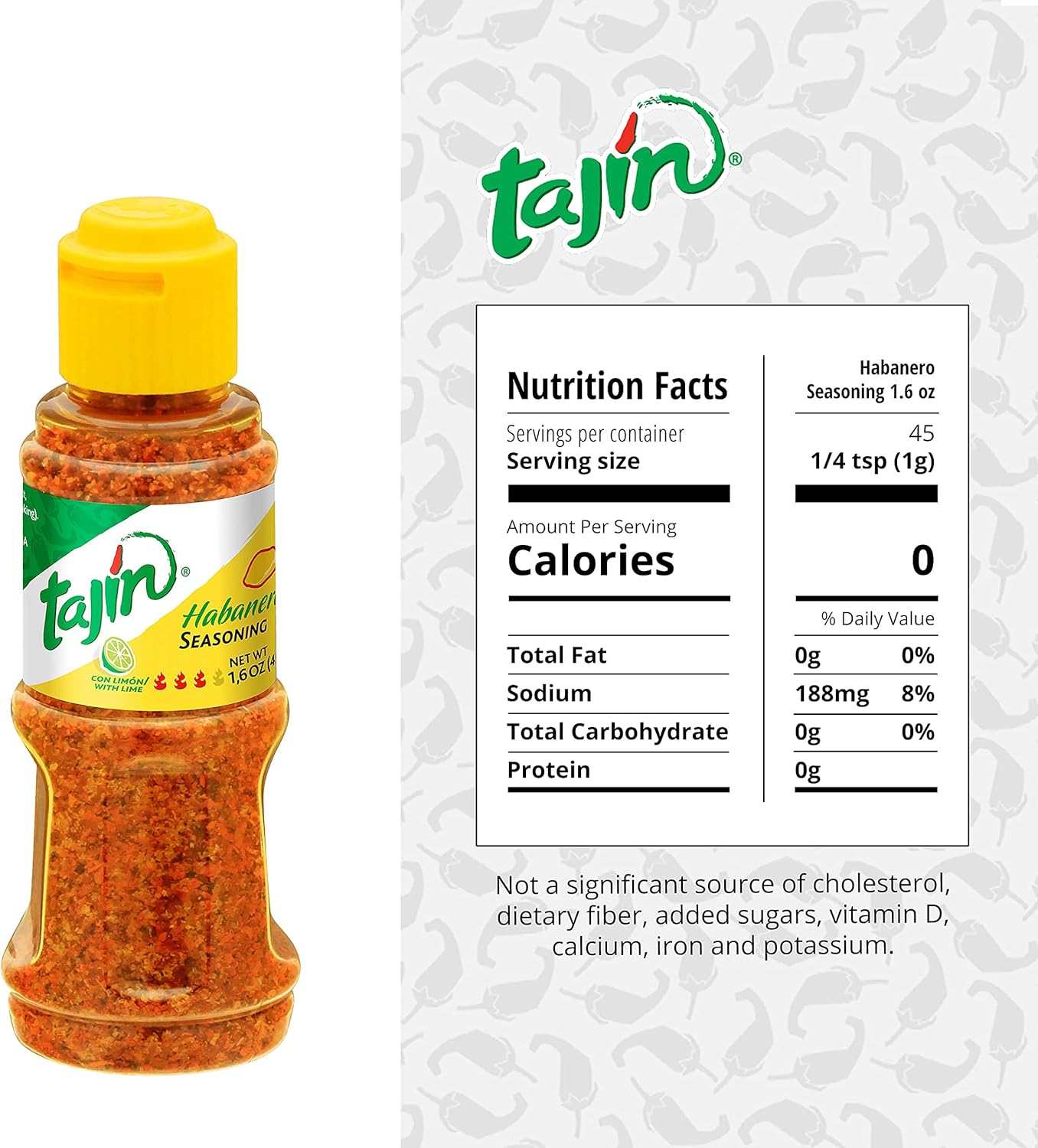 Tajin - Habanero Fruit and Snack Seasoning Extra Hot 1.6 oz 5