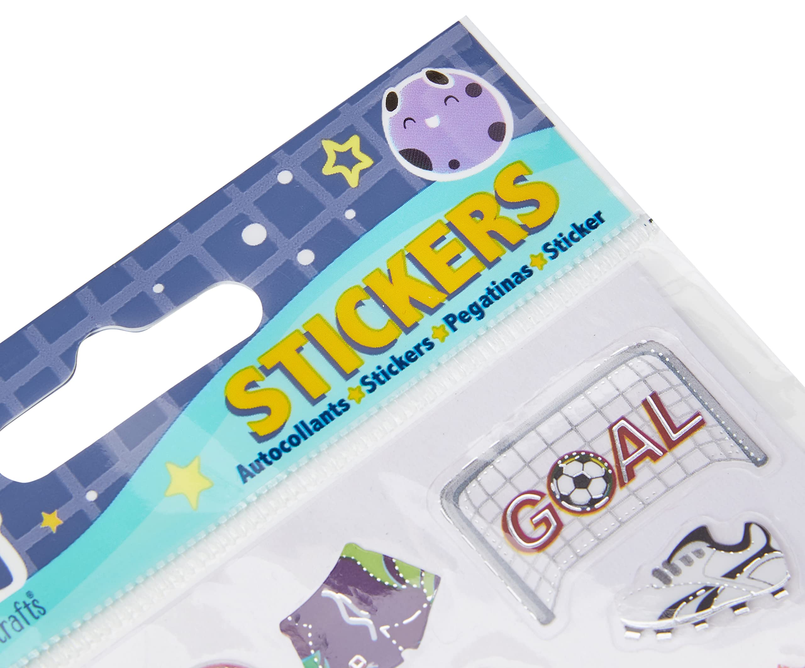 Craft Planet Football Match Stickers - Assorted Fun Stickers for Kids Craft Projects