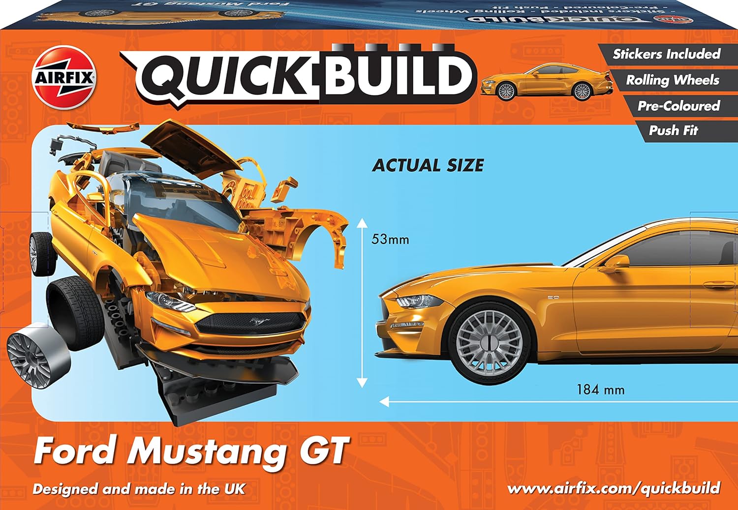 Airfix J6036 Quick Build Ford Mustang GT - Snap-Together Model Kit for Kids & Adults 8