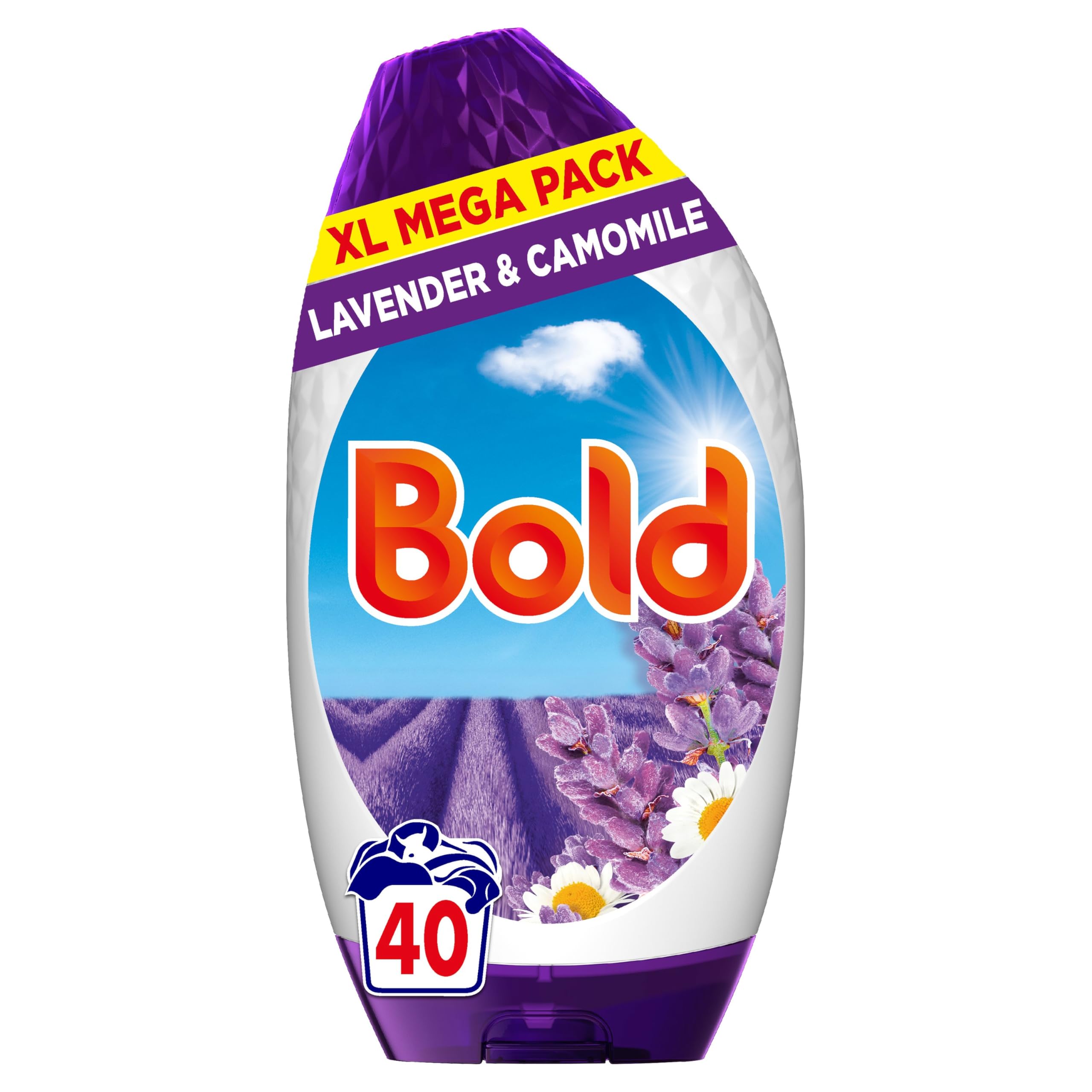 Bold Lavender and Camomile Liquid Laundry Detergent Gel - 40 Washes, 1.32L