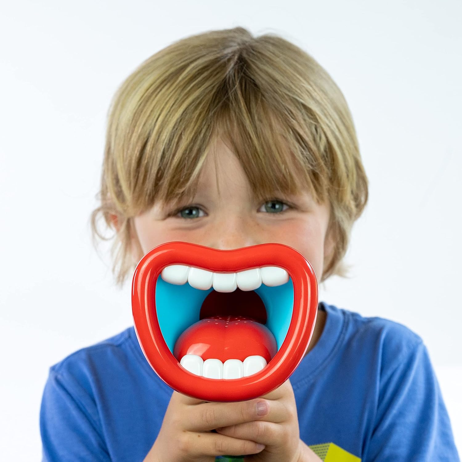 Loudmouth Electronic Voice Changer - 3 Voice Modes & Record Function, Red White and Blue 3