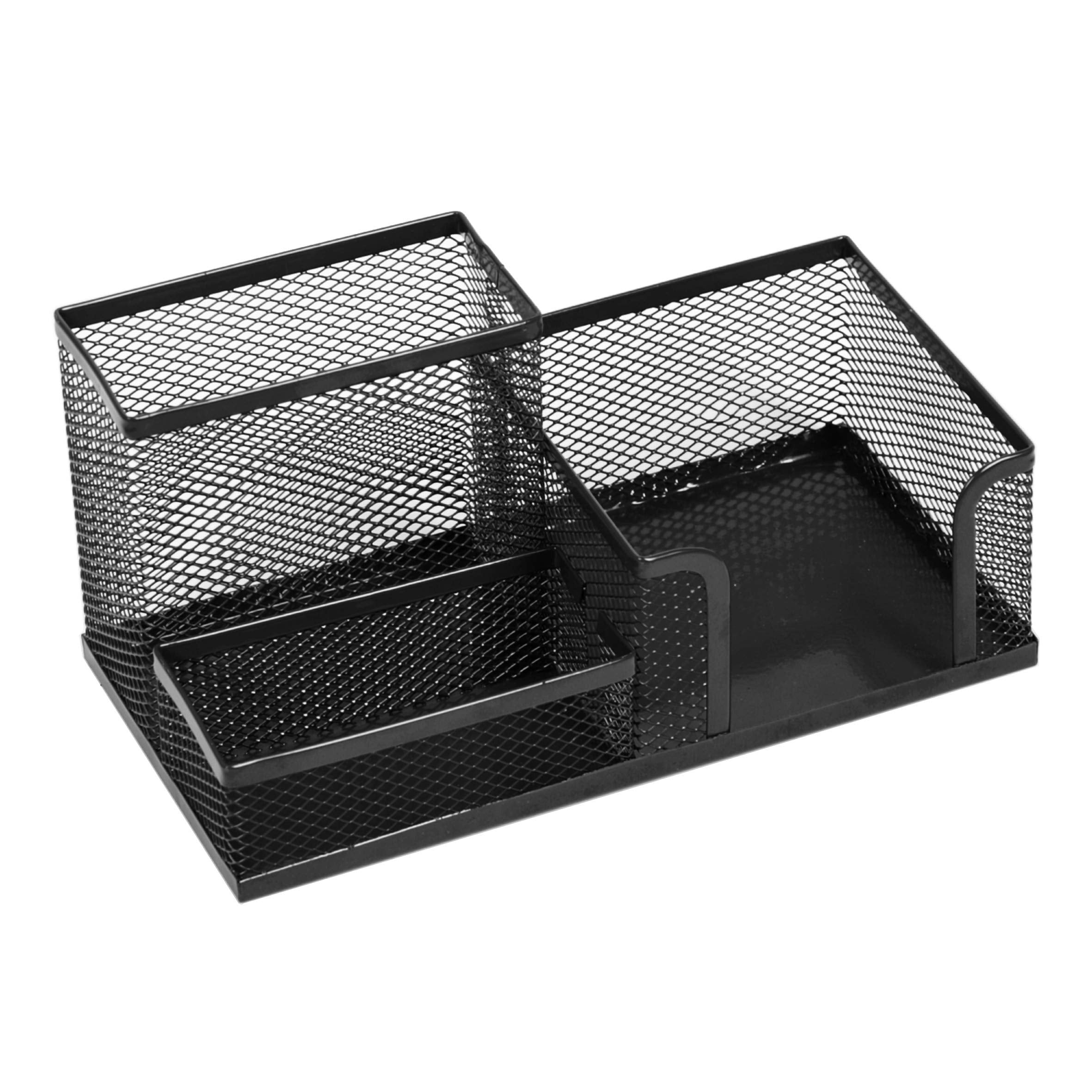 Leviatan Metal Desk Organizer - 3 Compartments | Black | Tabletop Mount 1