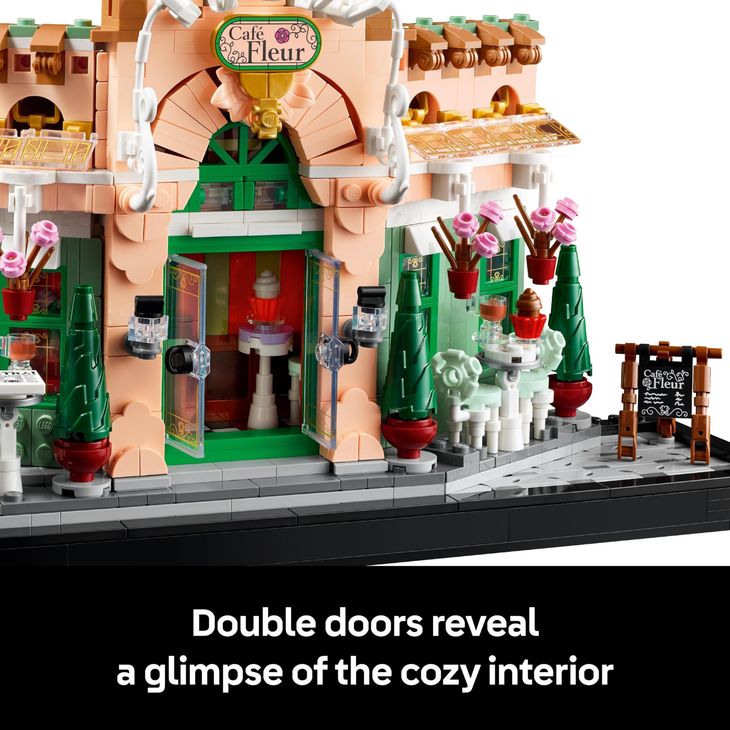 LEGO Icons French Café Building Set - 1101-Piece Adult Model with Facade & Flowerpots 6