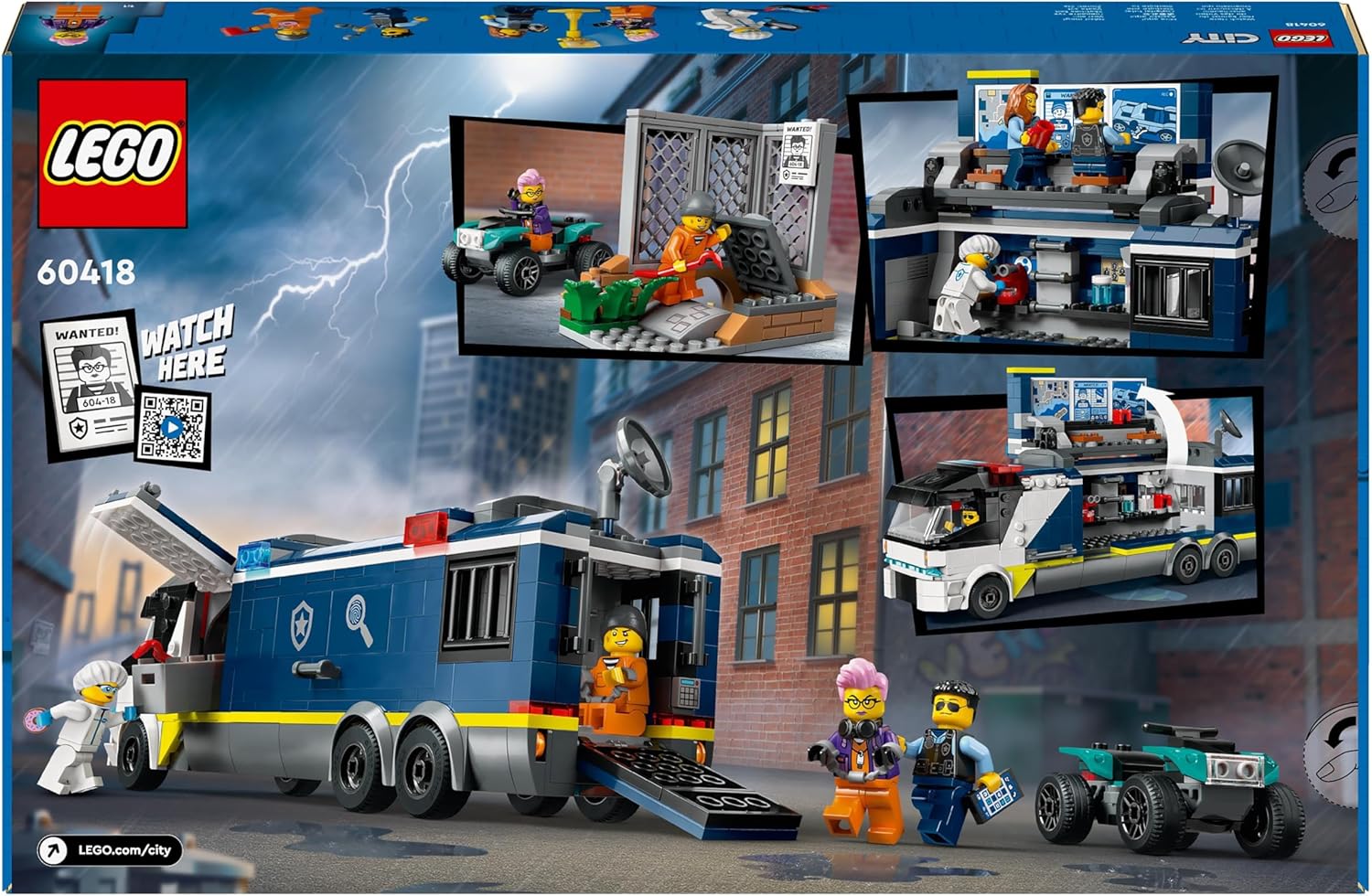 LEGO City Police Mobile Crime Lab Truck Toy Set - 674-Piece Building Kit for Kids 7+