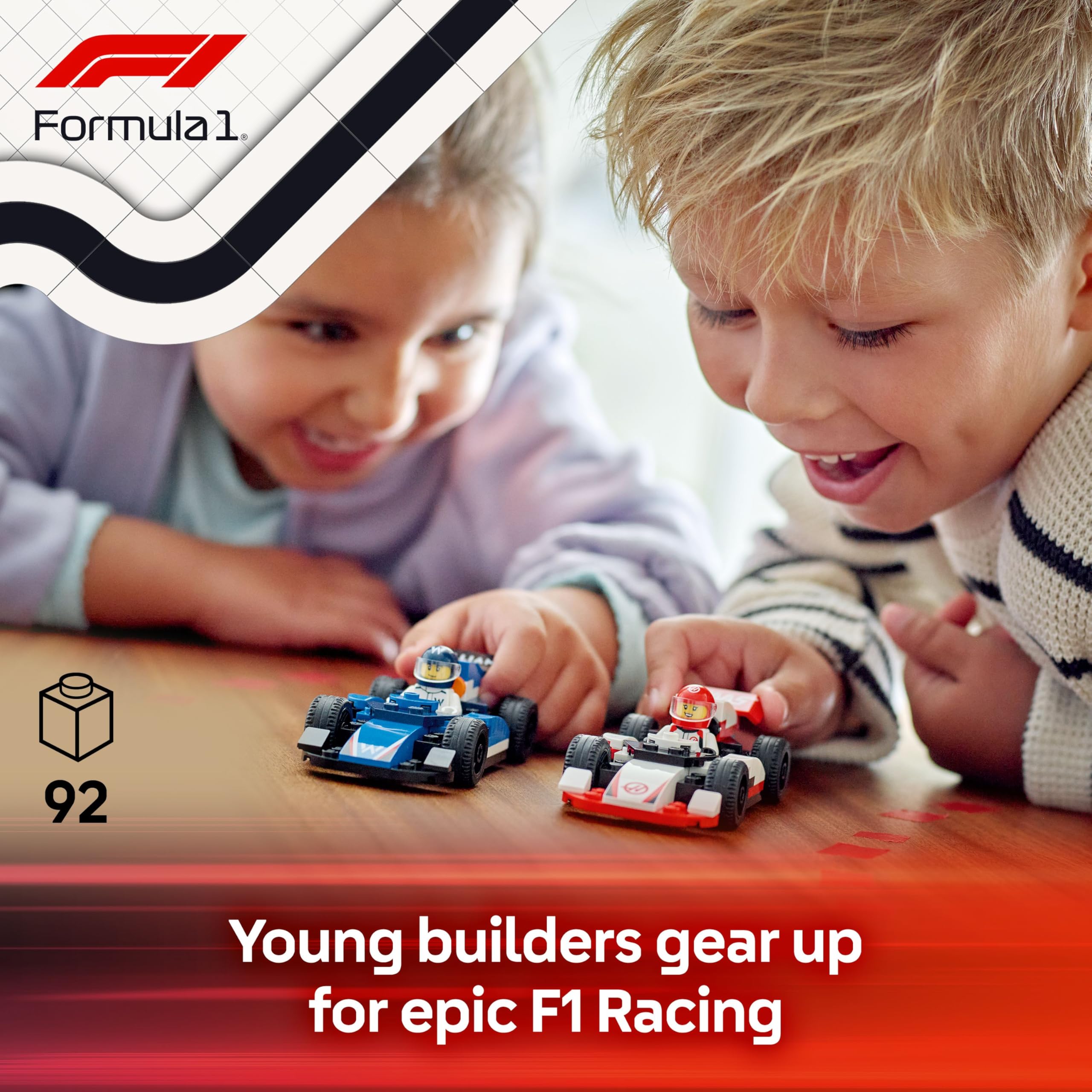 LEGO City F1 Williams Racing & Haas F1 Race Cars - Toy Formula 1 Building Set for Kids 4+ 8