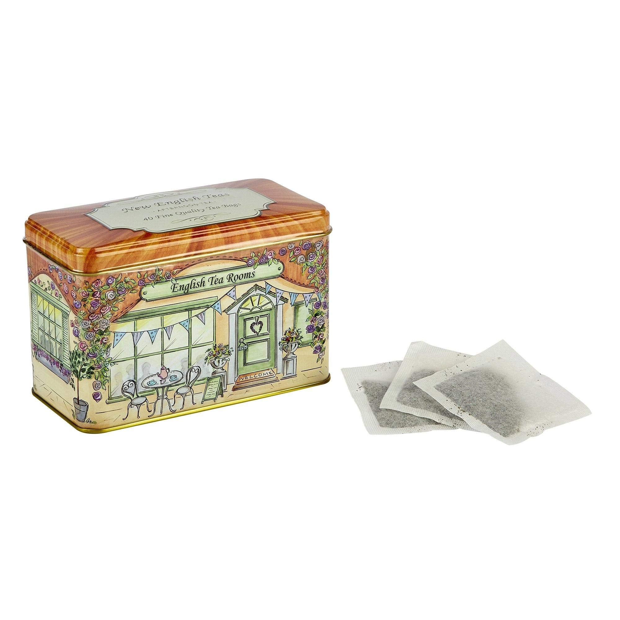 New English Teas Traditional English Tea Room Caddy with 40 Afternoon Teabags 3