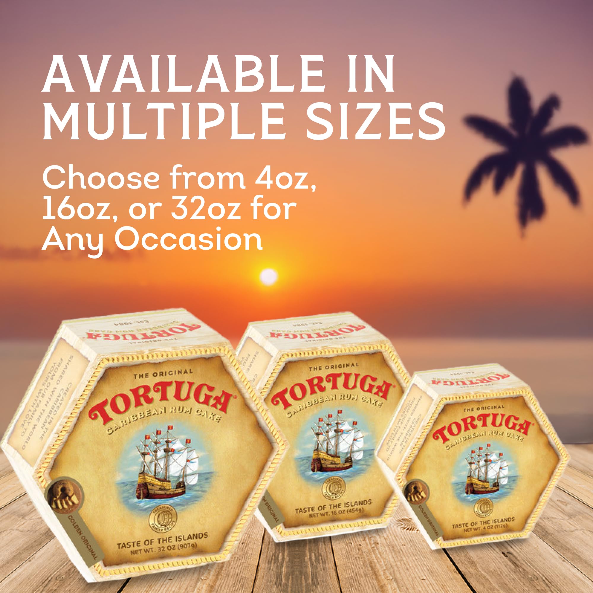 Tortuga Golden Original Rum Cake with Walnuts, 454g 14