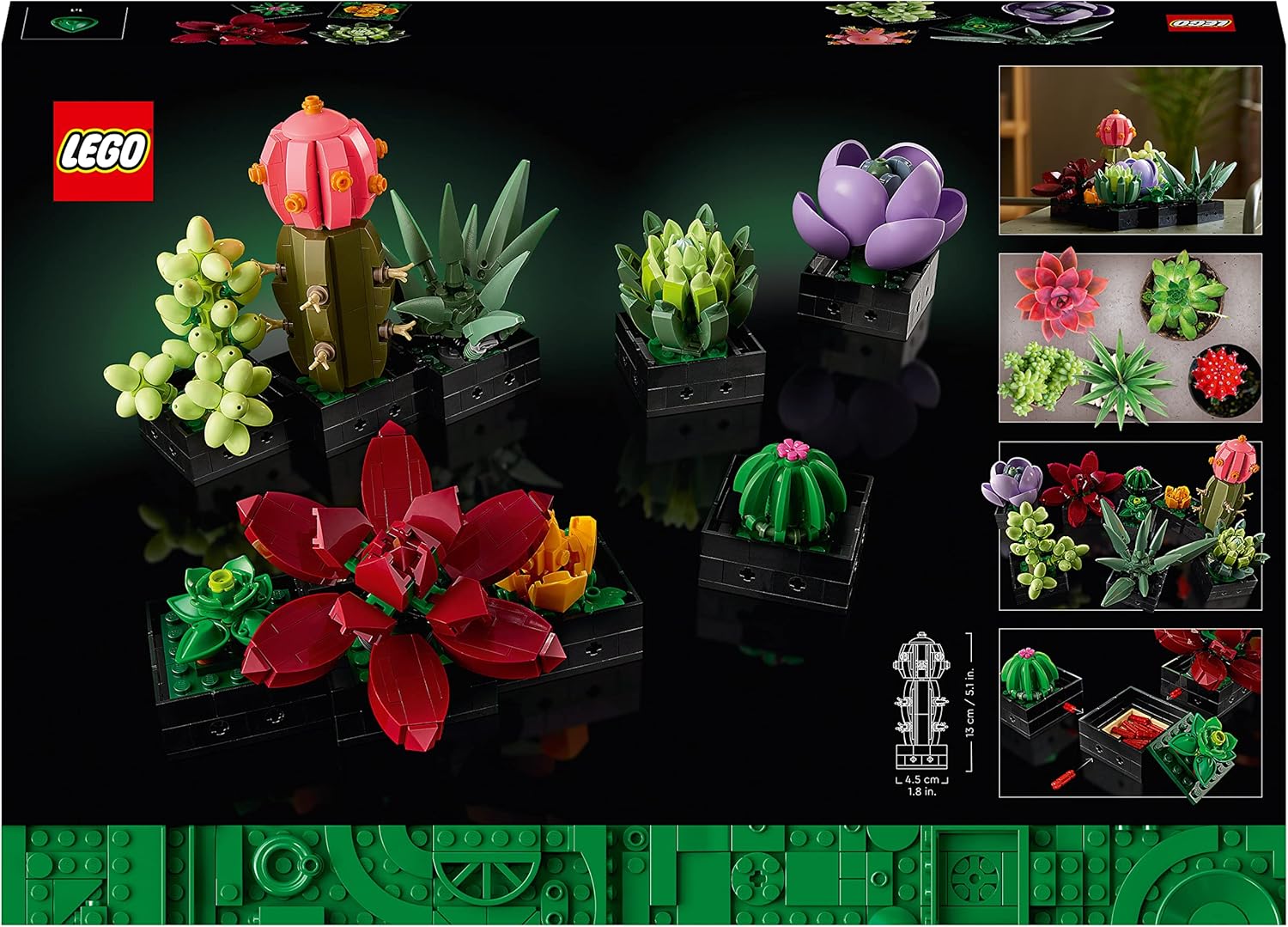 LEGO 10309 Icons Succulents Set - Artificial Plants for Adults, Home Décor & Building