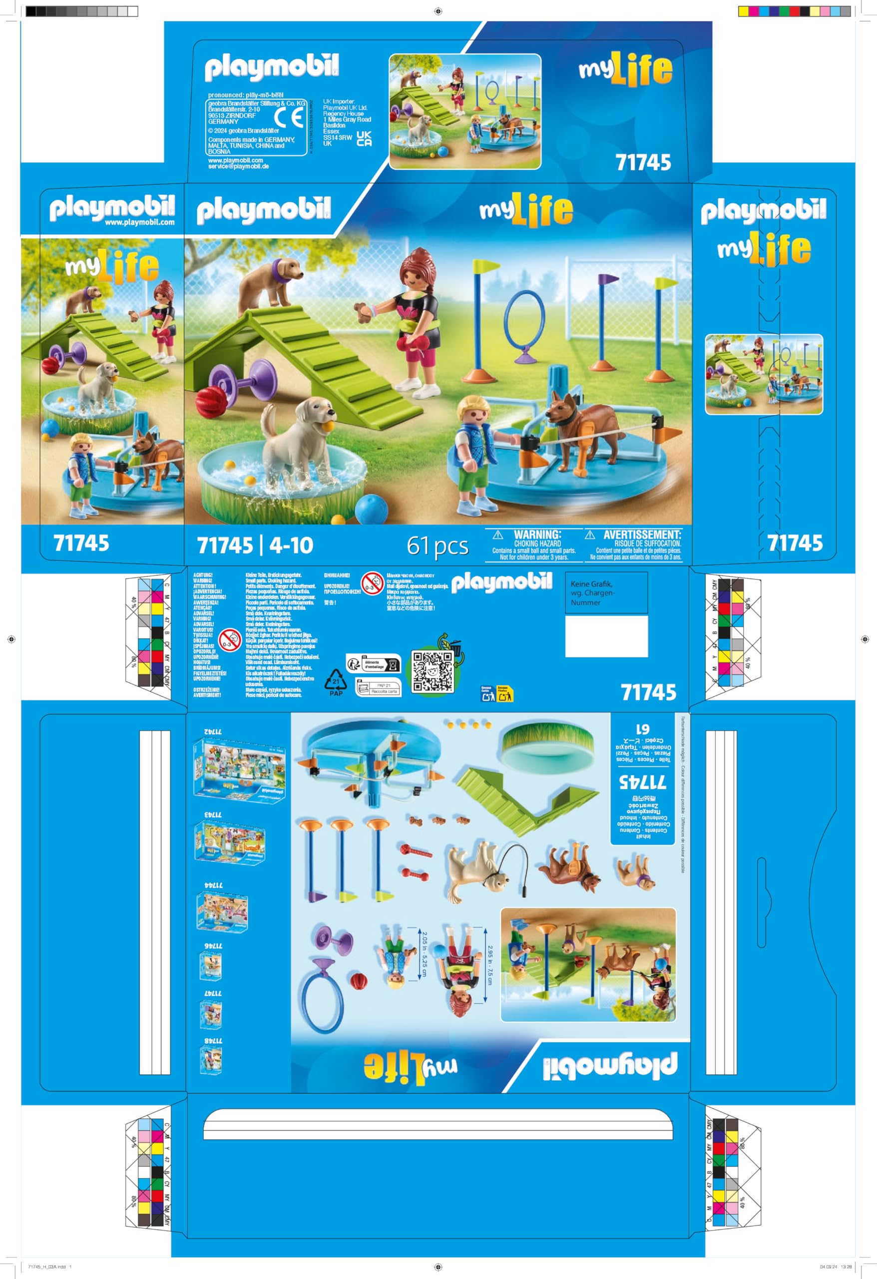 Playmobil My Life Dog Playground Playset - Interactive Dog Figures Toy for Kids 4+
