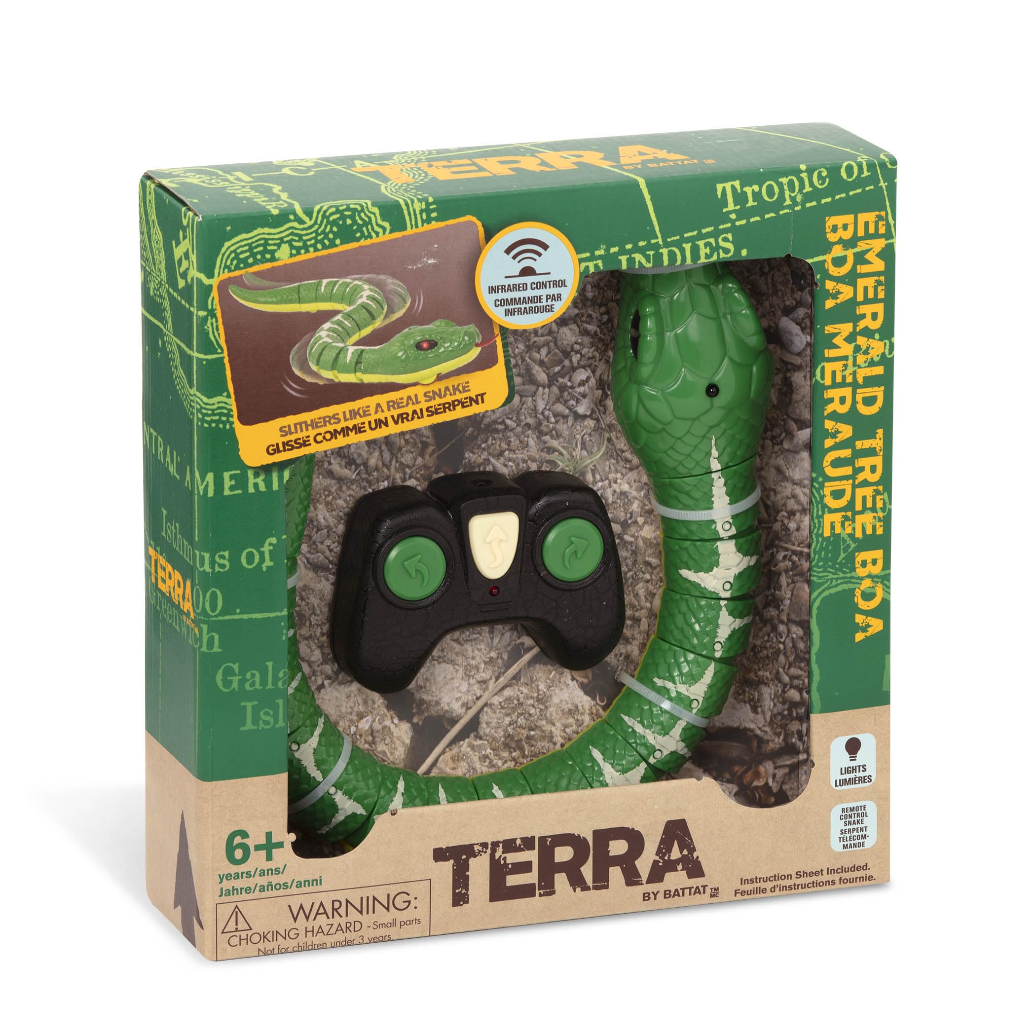 Terra by Battat Emerald Tree Boa - Remote Controlled Snake with LED Eyes, Ages 6+ 5