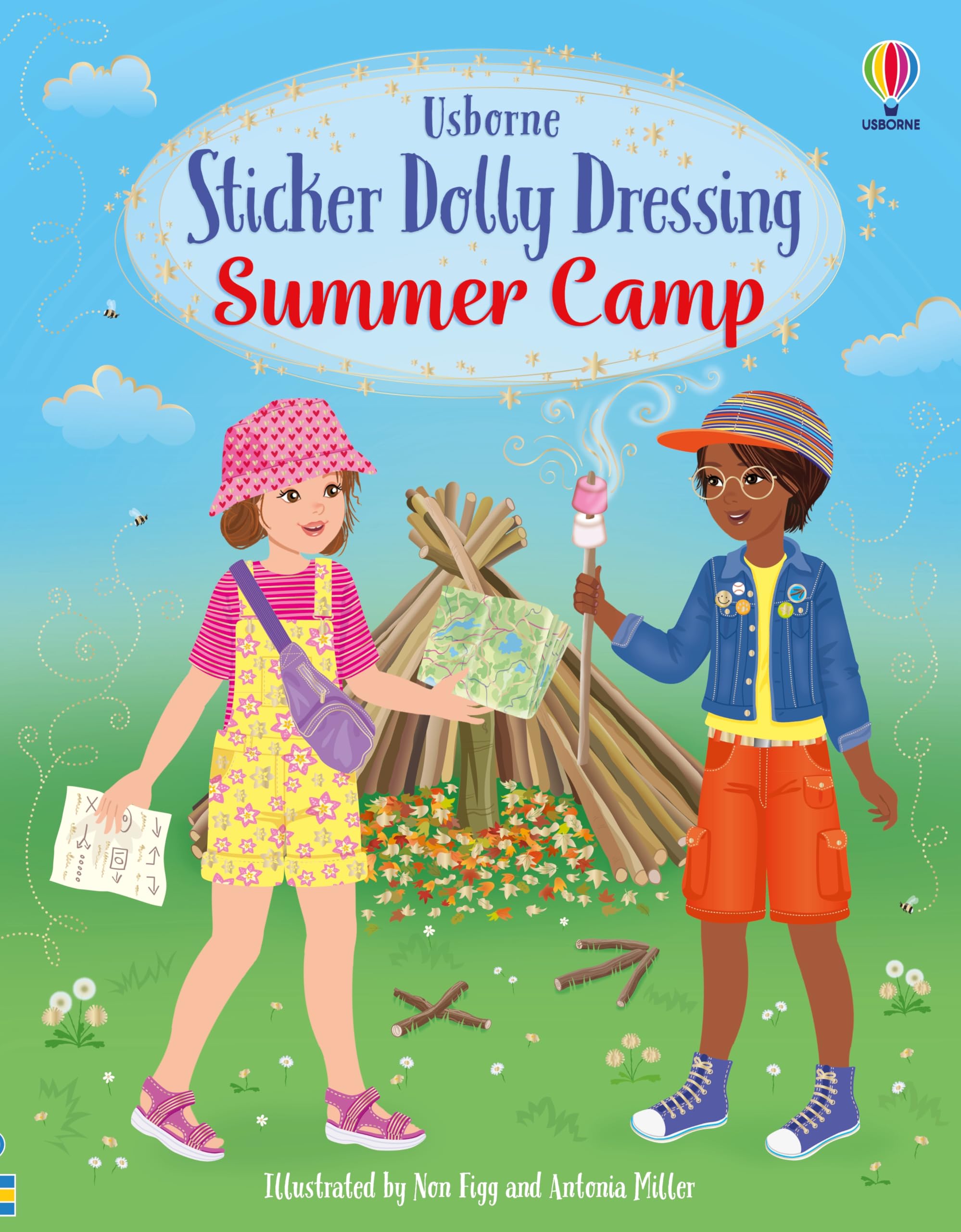 Usborne Sticker Dolly Dressing Summer Camp Activity Book | Ages 5-8 | 44 Pages 1