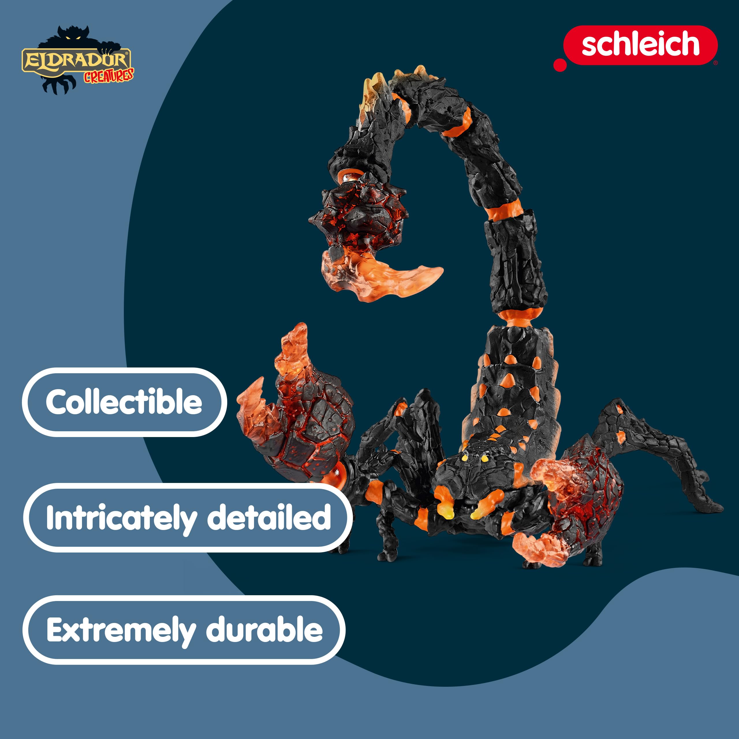 Schleich Eldrador Creatures Lava Scorpion 70142 - Action Figure with Movable and Rotating Parts for Kids Ages 7+ 5