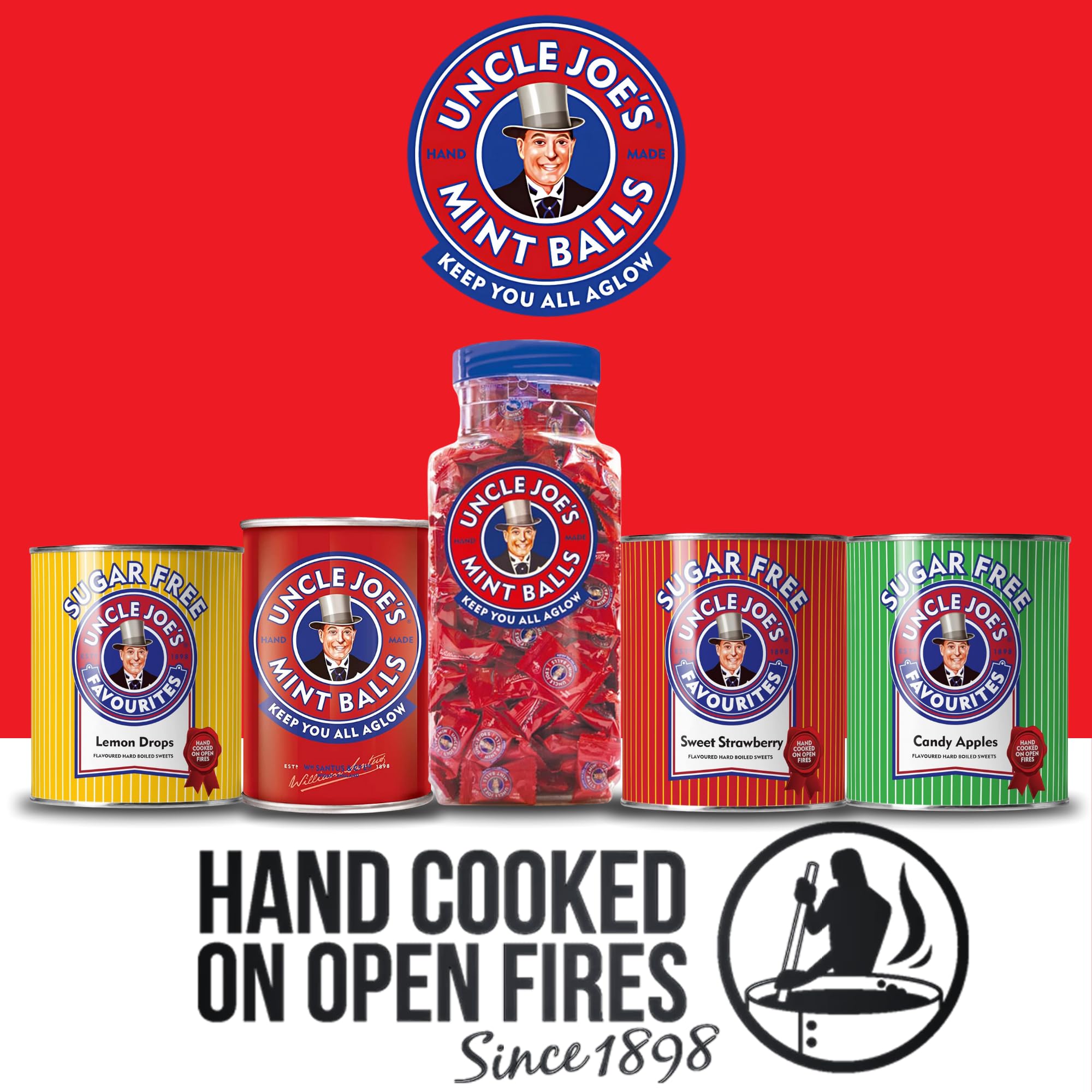 Uncle Joe's Mint Balls 90g Bag - Traditional English Mint Sweets 10