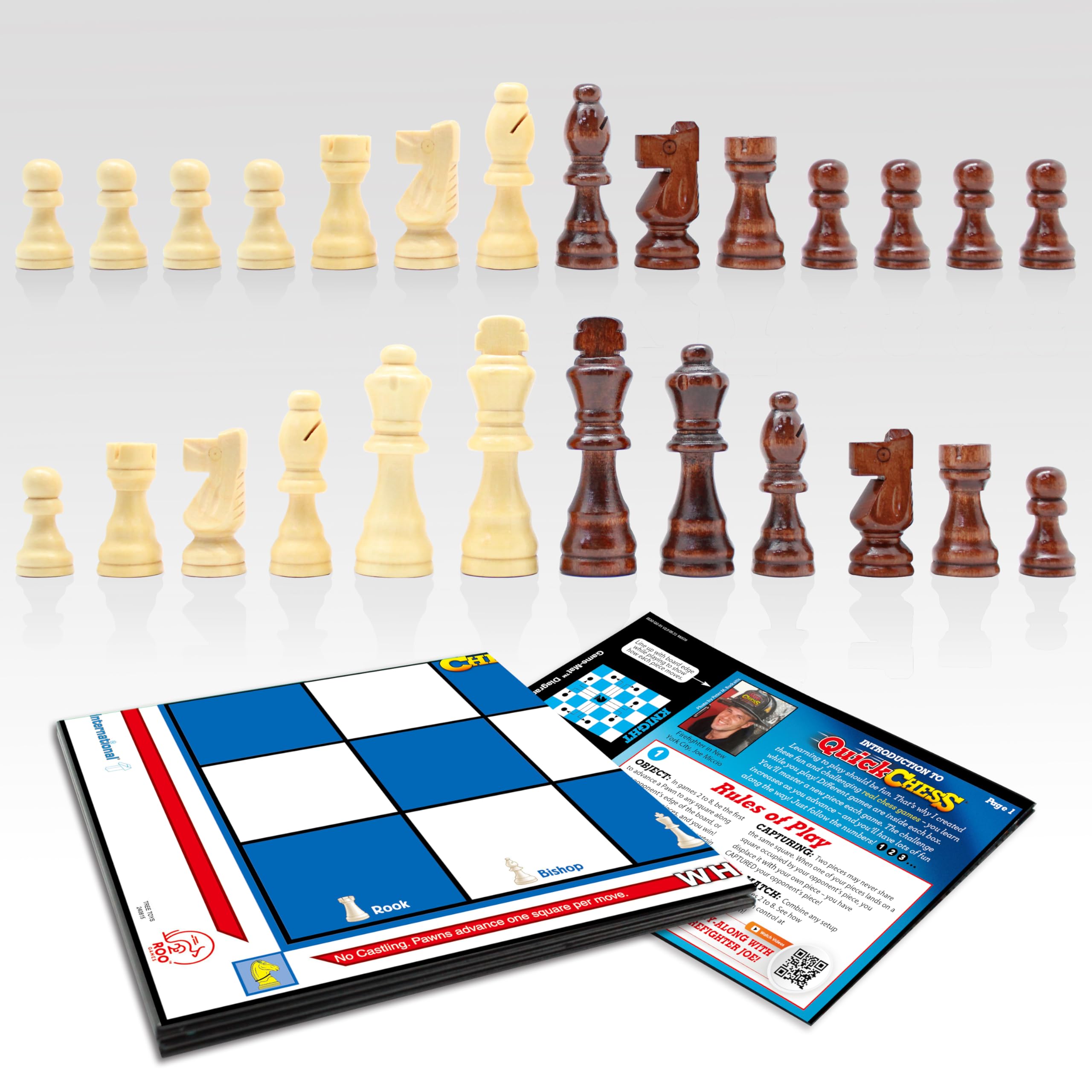 Roo Games Quick Chess - Learn Chess in a Flash! 8 Mini-Games on a Wooden Board 3