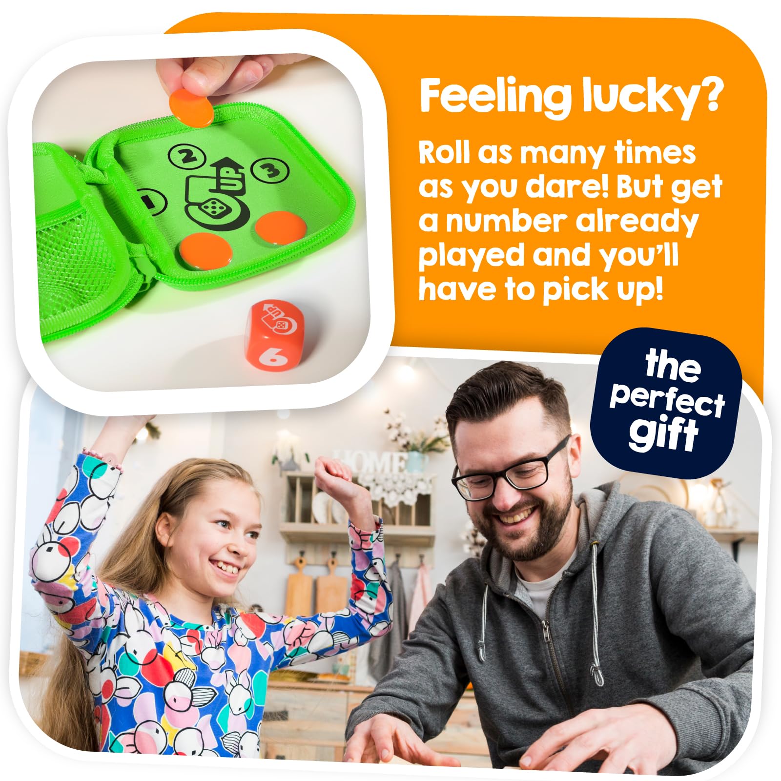 TOMY Games 5 Up Dice Game - Push Your Luck Family Board Game for 2-4 Players 11