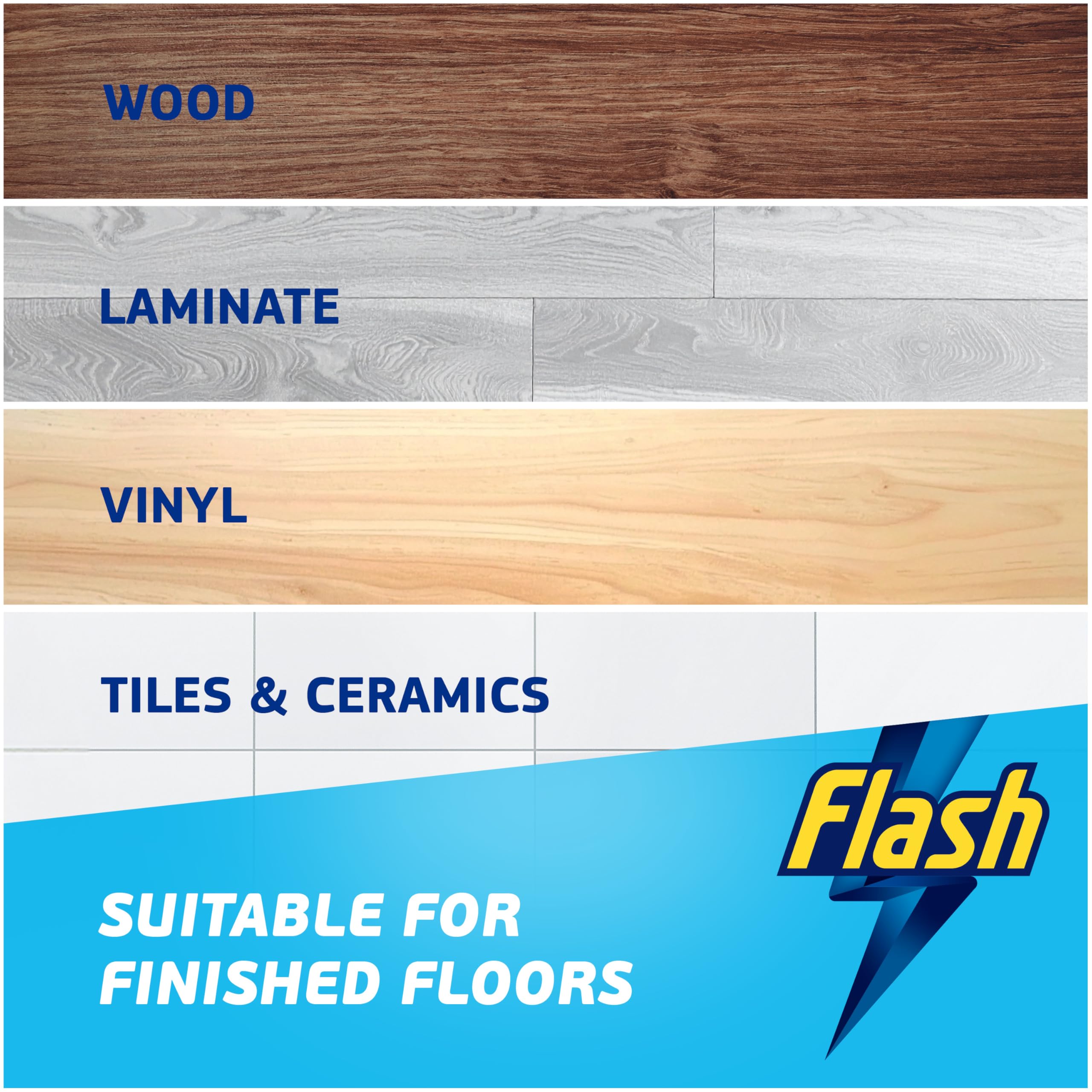 FLASH Direct To Floor Cleaner - Fast Dry & Dirt Removal | Fresh Lemon Zest | 800ML 5