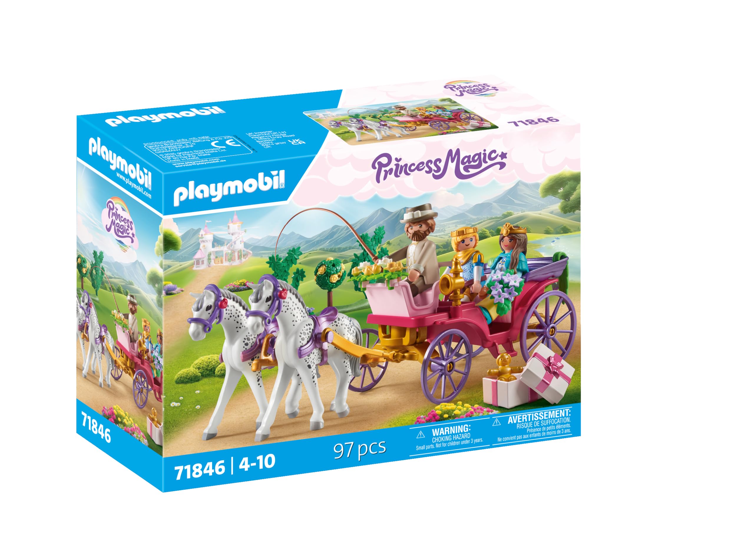 Playmobil Princess Magic Royal Carriage Ride with Princess and Prince - Fantasy Playset for Kids