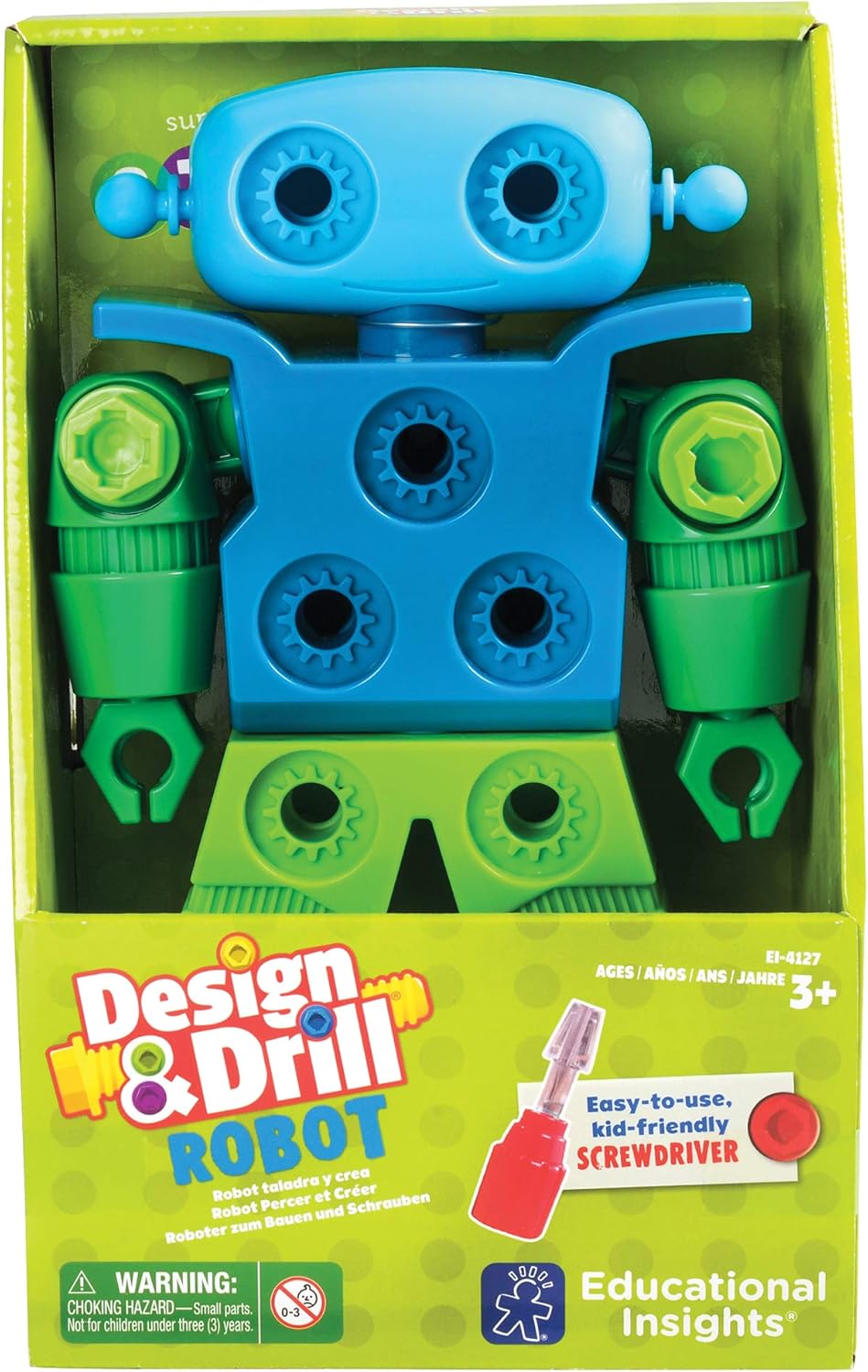 Learning Resources Design & Drill Robot - Building Toy for Fine Motor Skills & STEM Learning 5