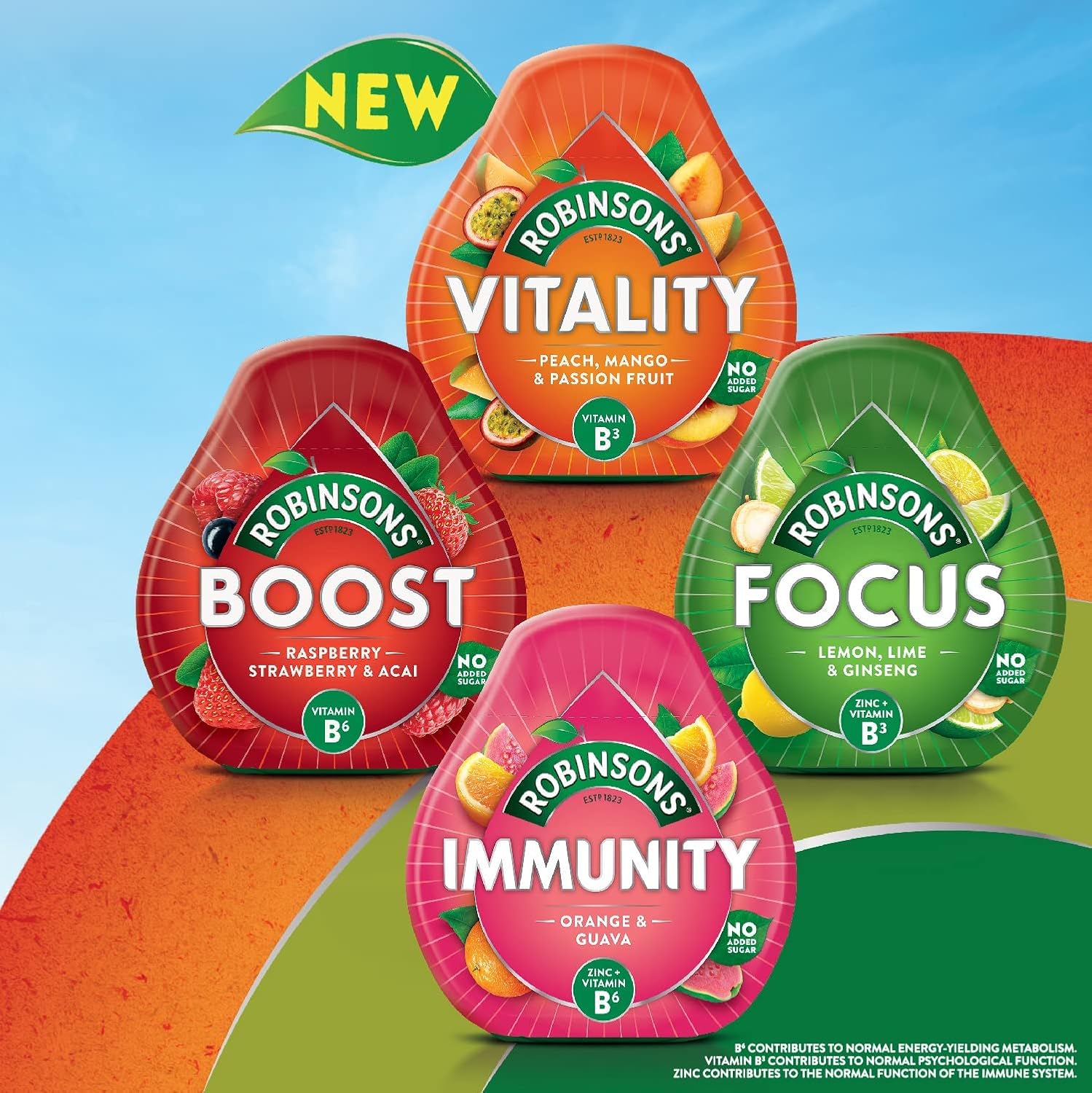 Robinsons Boost Benefit Drops Raspberry, Strawberry & Acai with Vitamin B6 – No Added Sugar Squash Concentrate 5