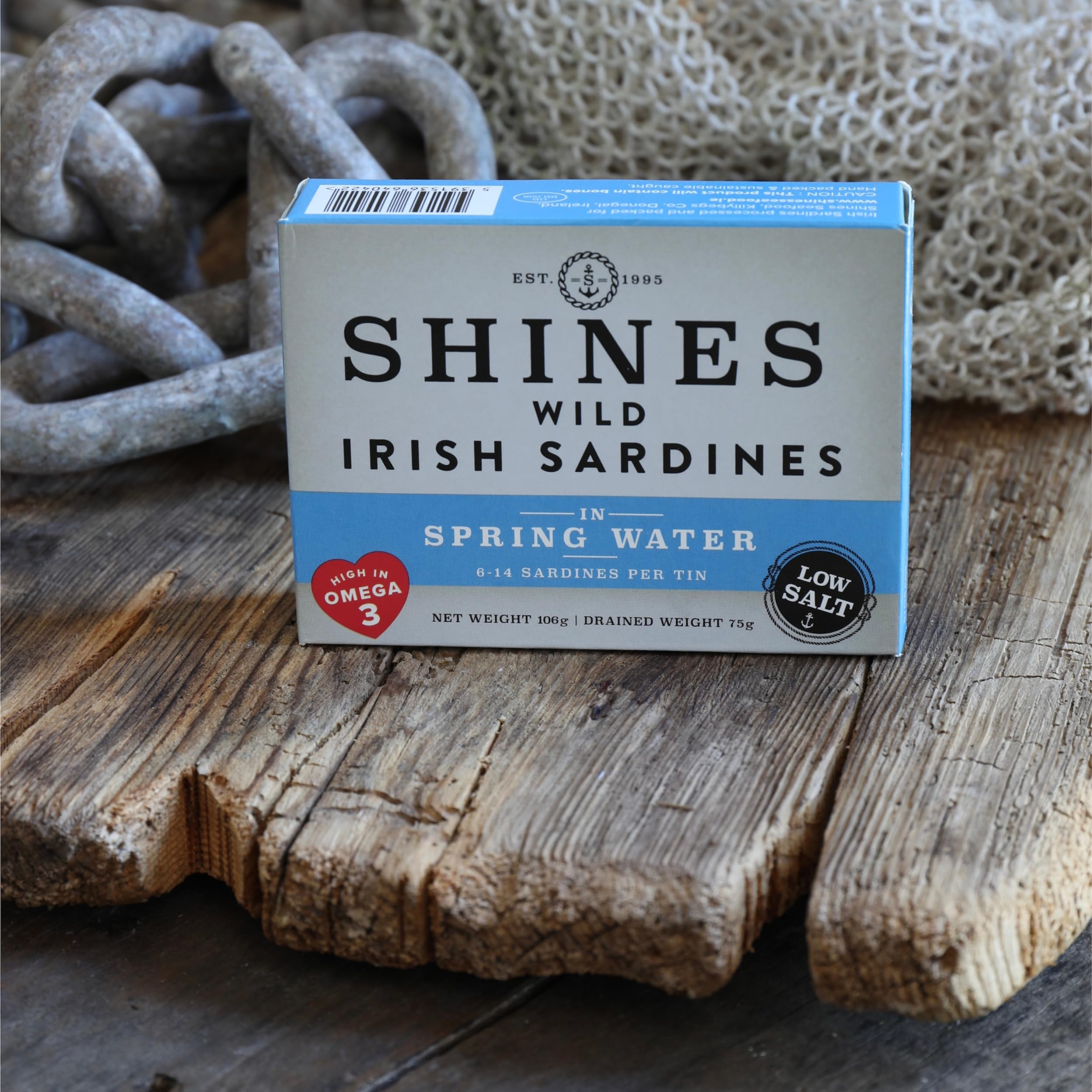 Shines Tinned Irish Sardines in Water - 12 x 106g Cans 4