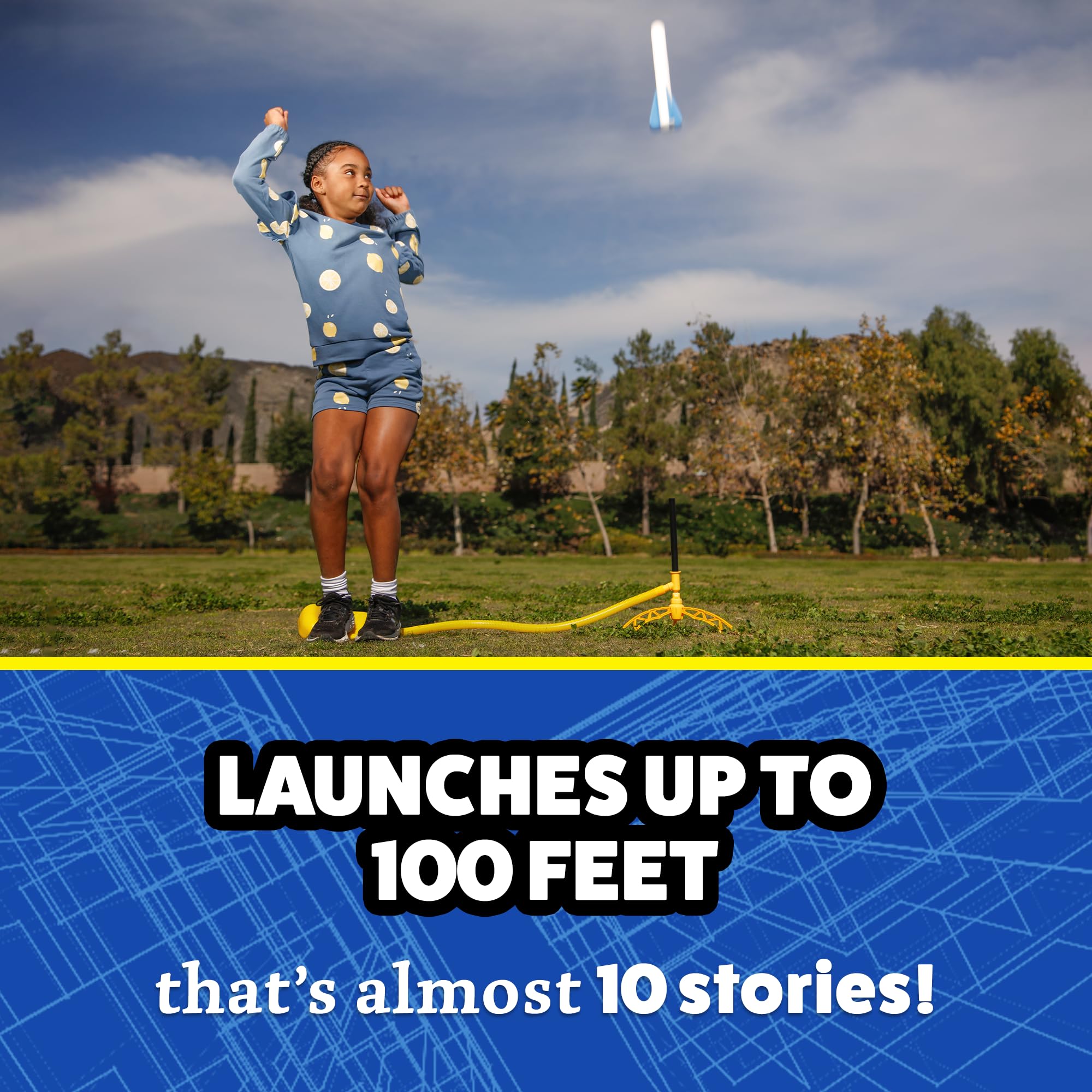 Stomp Rocket Jr. Glow Refill Pack - 3 Foam Rockets for Outdoor Active Play - Ages 3+ 6