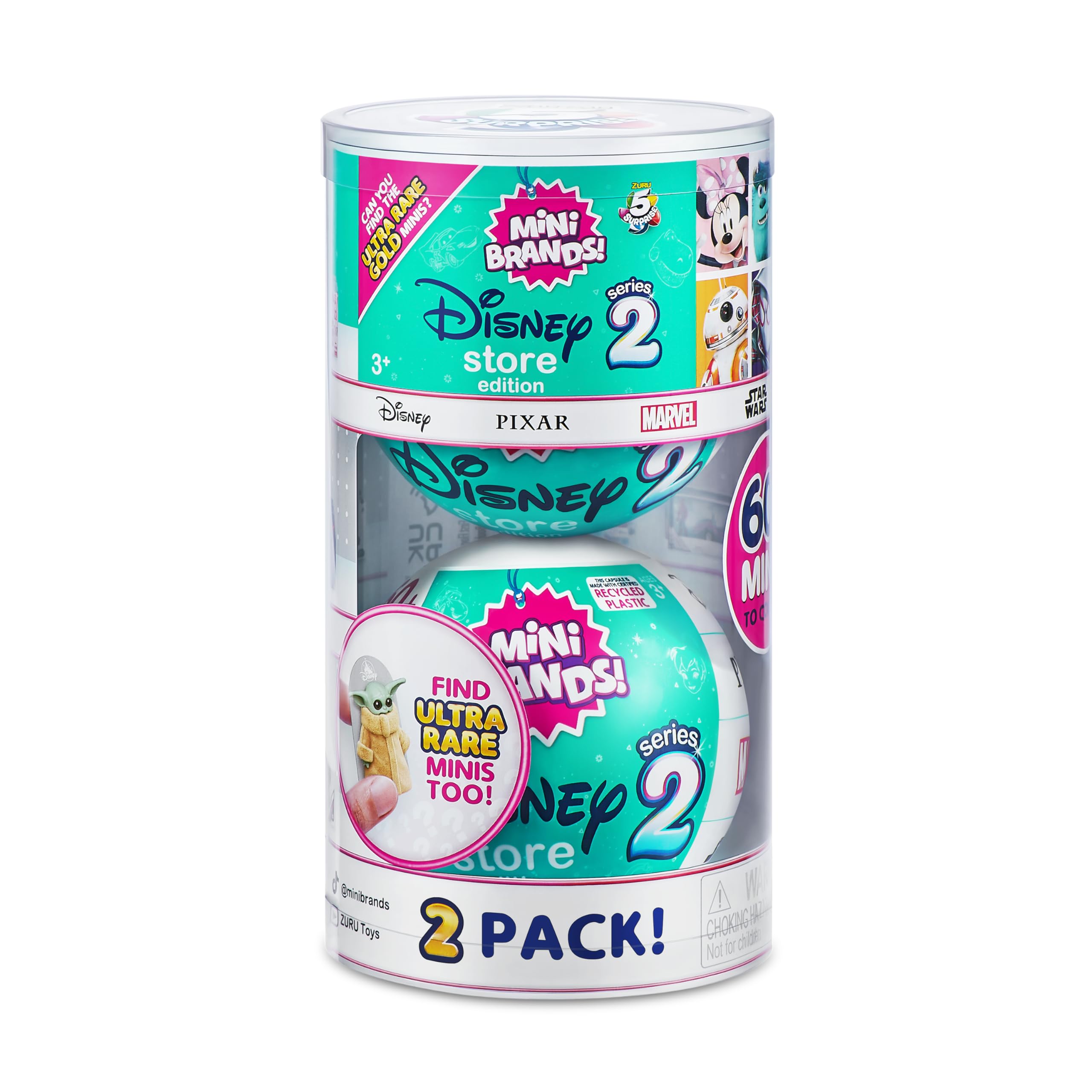 Mini Brands 5 Surprise Disney Store Serie 2 Überraschungskapsel (2er-Pack) - 5 Mystery Miniatures Collectible Toy 6