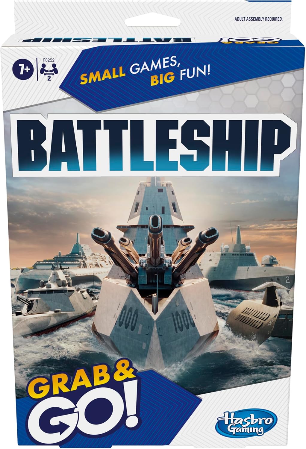 Hasbro Gaming Battleship Grab and Go Game, Portable 2-Player Strategy Board Game