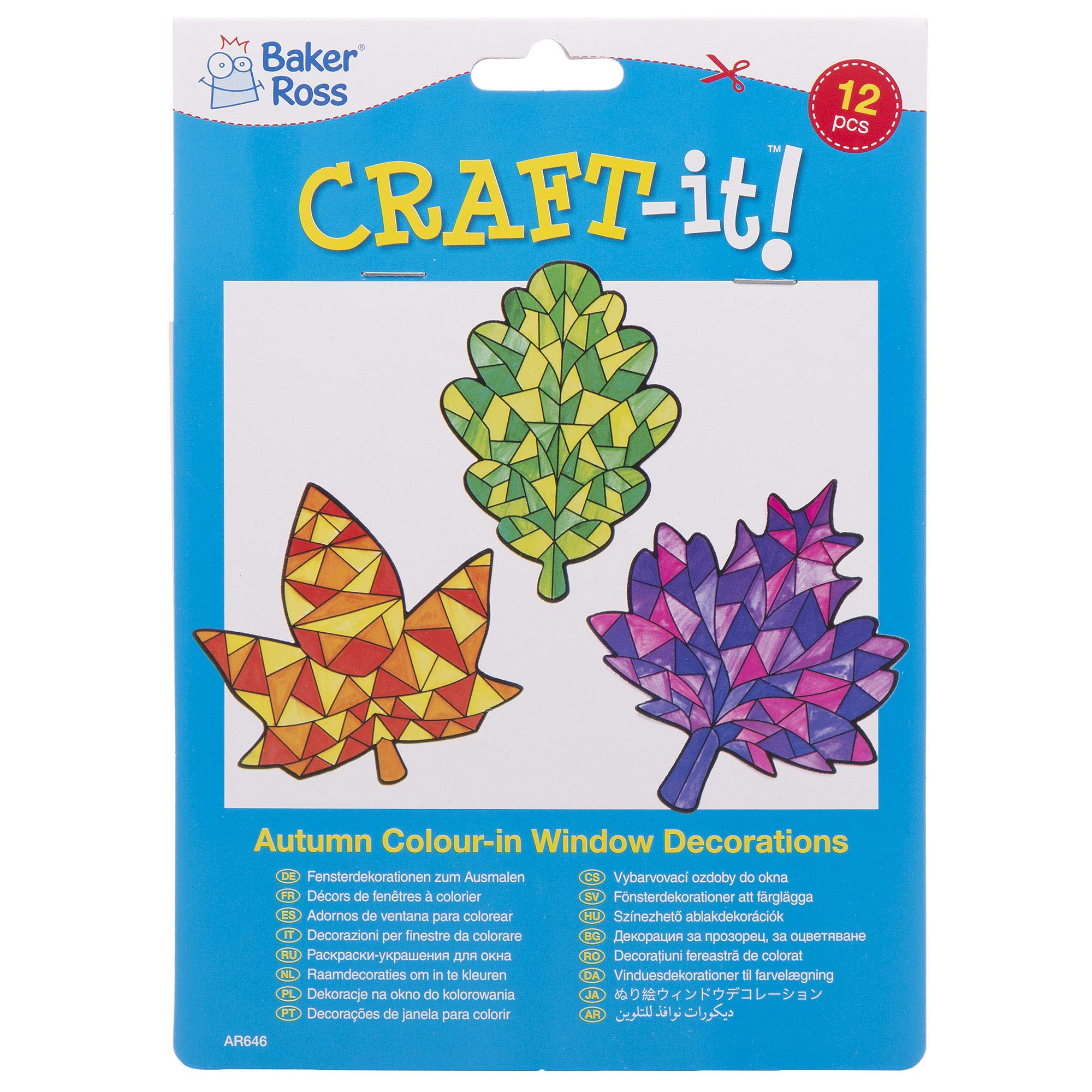 Baker Ross Autumn Colour In Window Decorations - Pack of 12 AR646 7