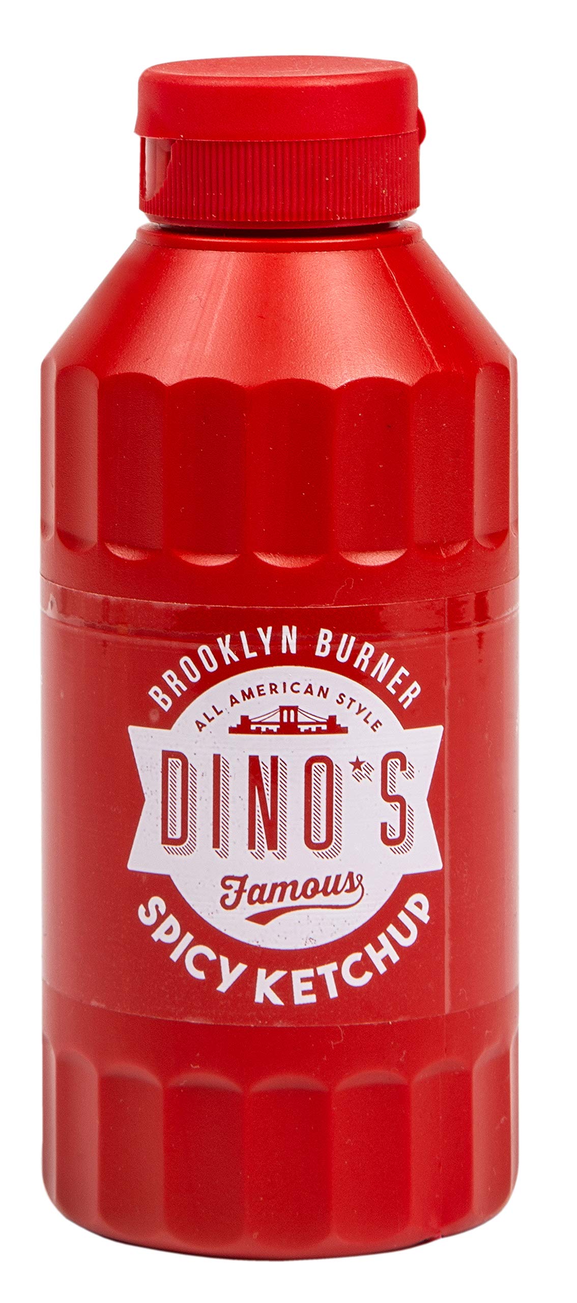 Dino's Famous Brooklyn Burner Spicy Ketchup - Bold & Fiery Smoky Ketchup for Hot Dogs, Fries & BBQ - 250g Bottle